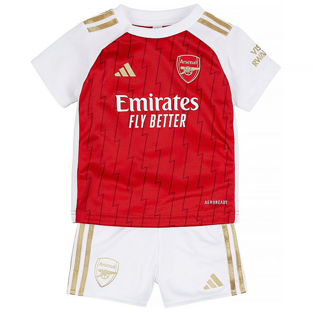 Kid's Arsenal Home Jersey+Shorts 23/24 - Soccerfana