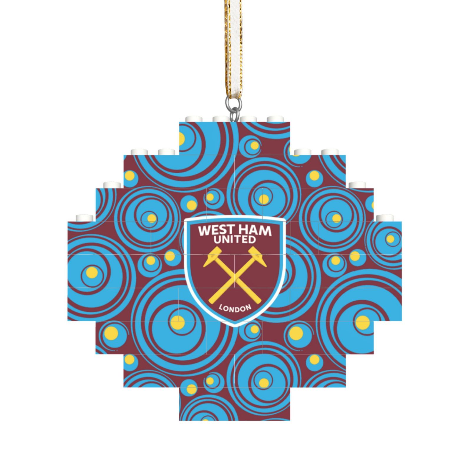West Ham United Building Block Puzzle Ornament BBP1984 - Soccerfana