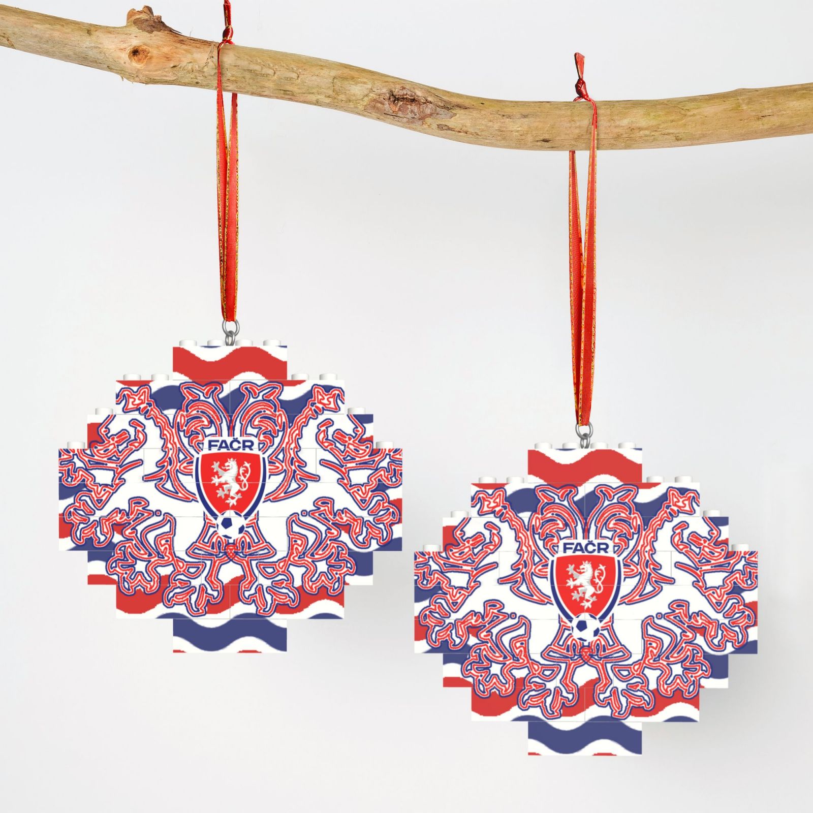 Czech Building Block Puzzle Ornament BBP1986 - Soccerfana