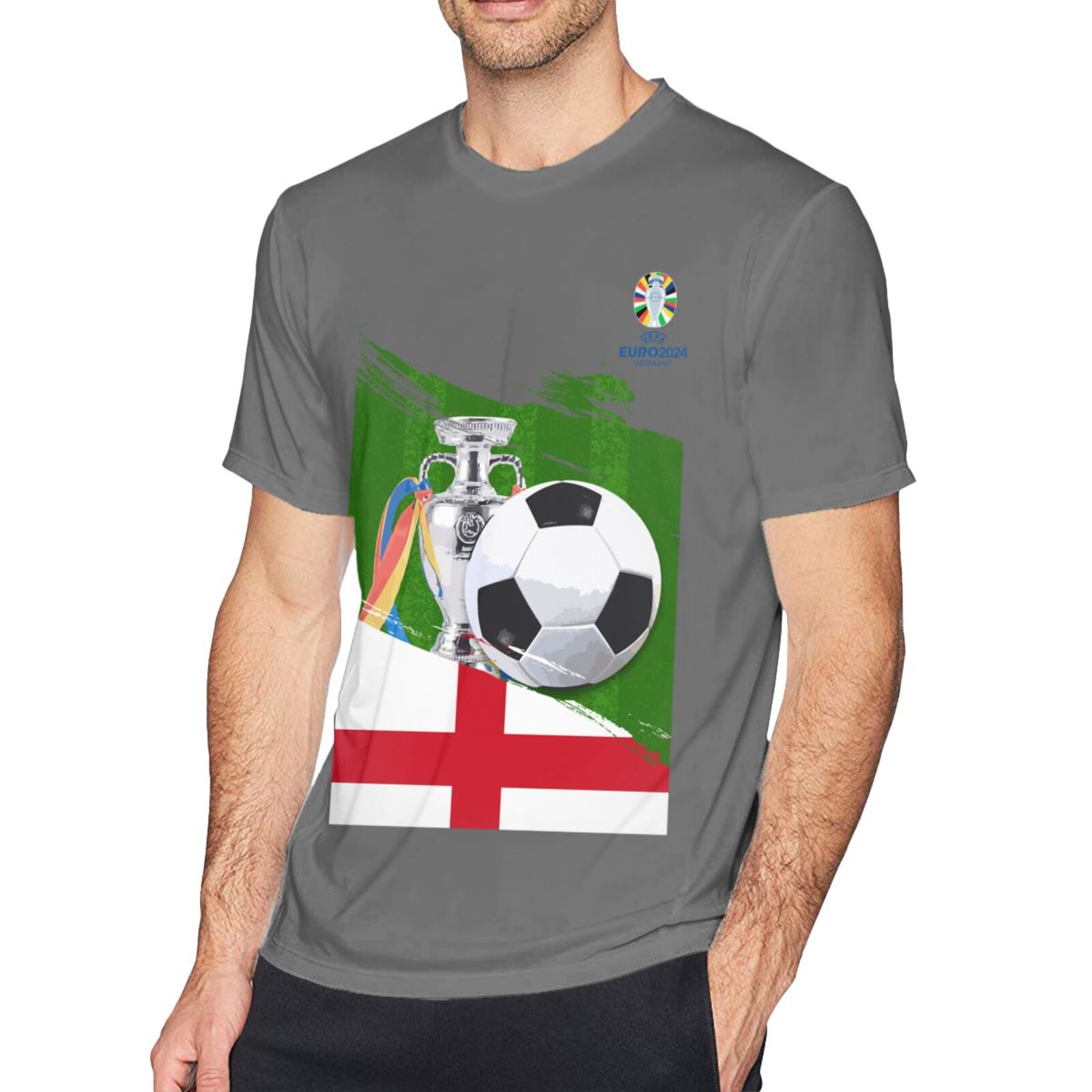 Men's England EURO 2024 Basic Short Sleeve T-Shirt BST1681 - Soccerfana
