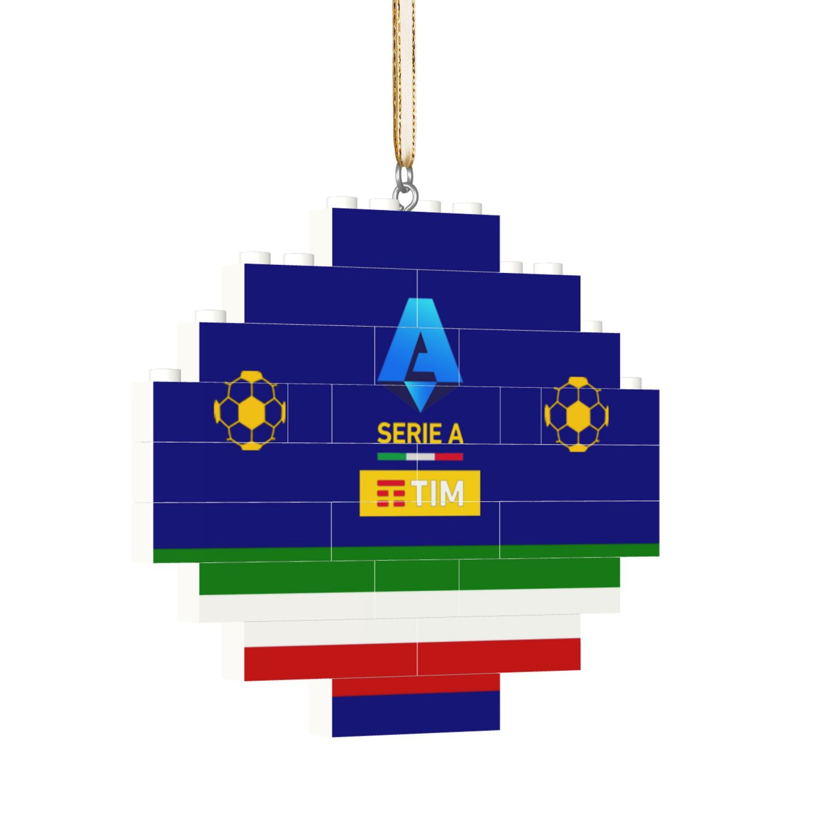 Italy Football League Building Block Puzzle Ornament BBP2024 - Soccerfana