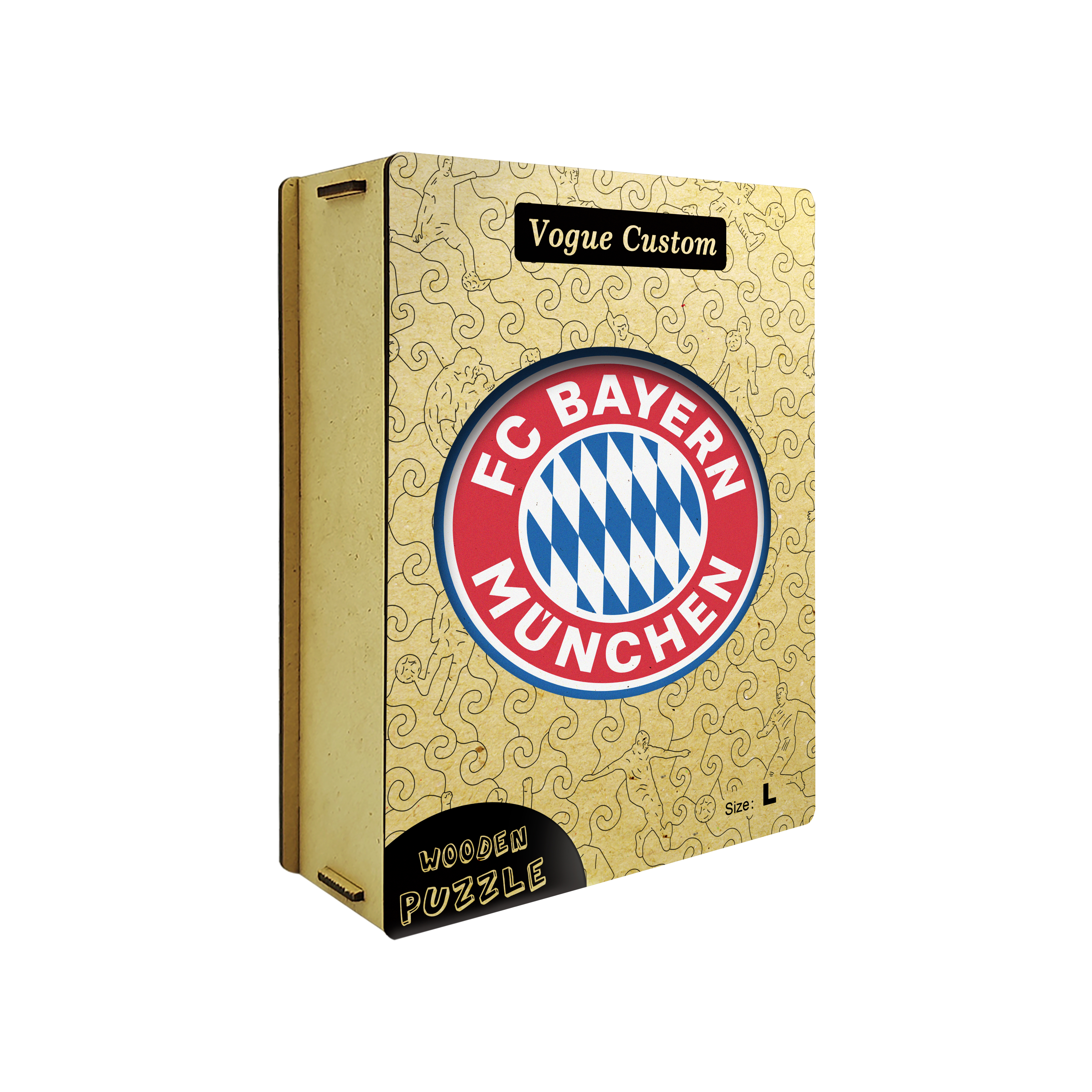 Bayern Munich Logo Wooden Jigsaw Puzzle - Soccerfana