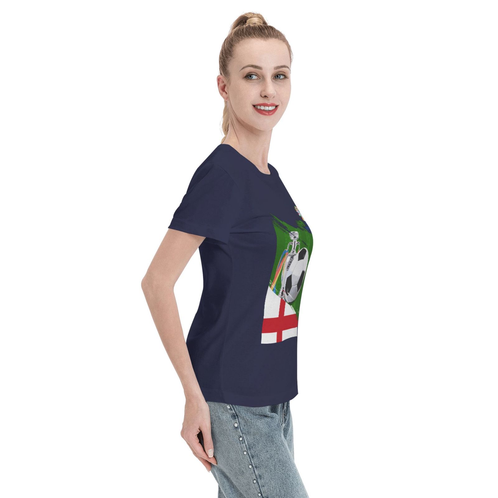 Women's England EURO 2024 Basic Short Sleeve T-Shirt WBT1682 - Soccerfana