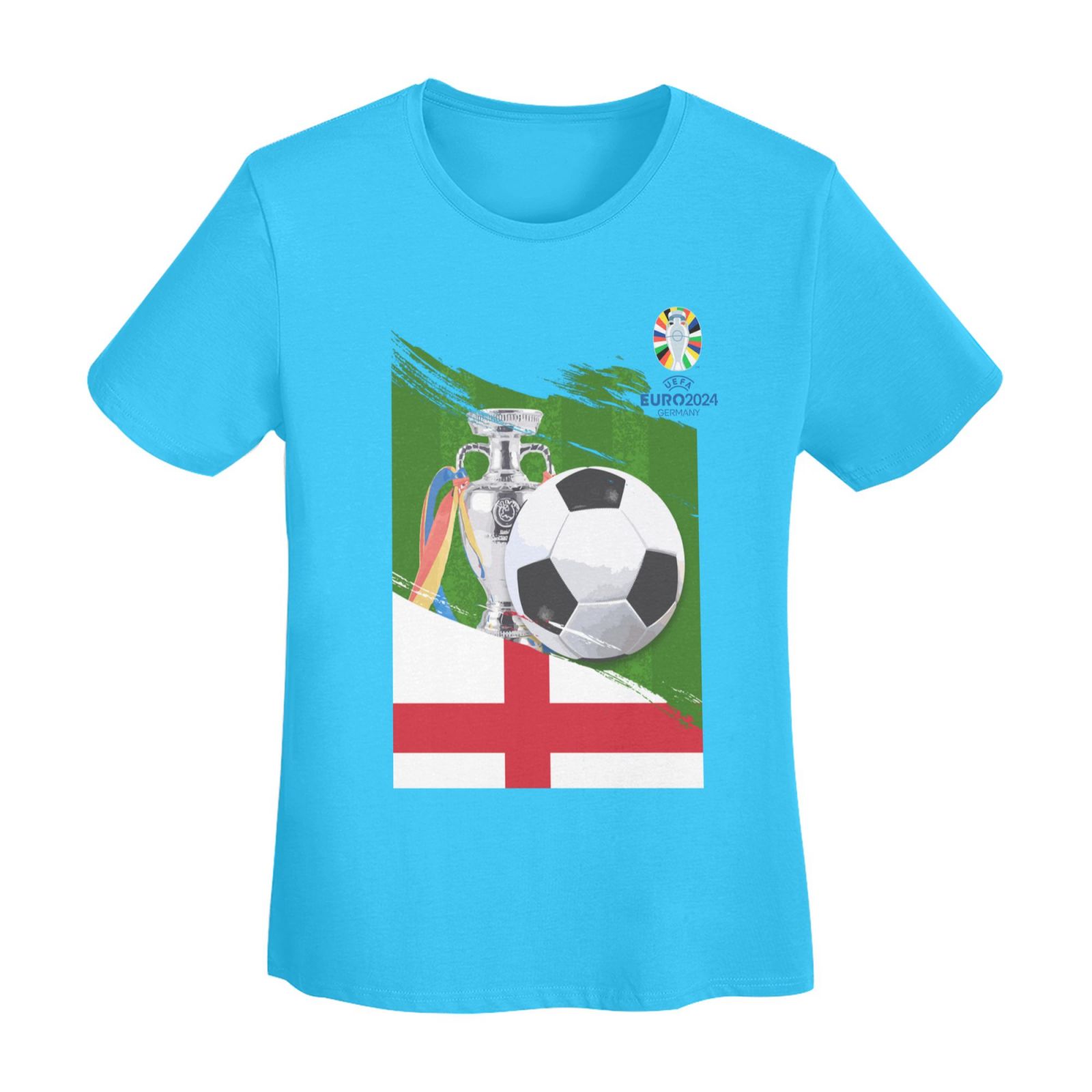Women's England EURO 2024 Basic Short Sleeve T-Shirt WBT1682 - Soccerfana
