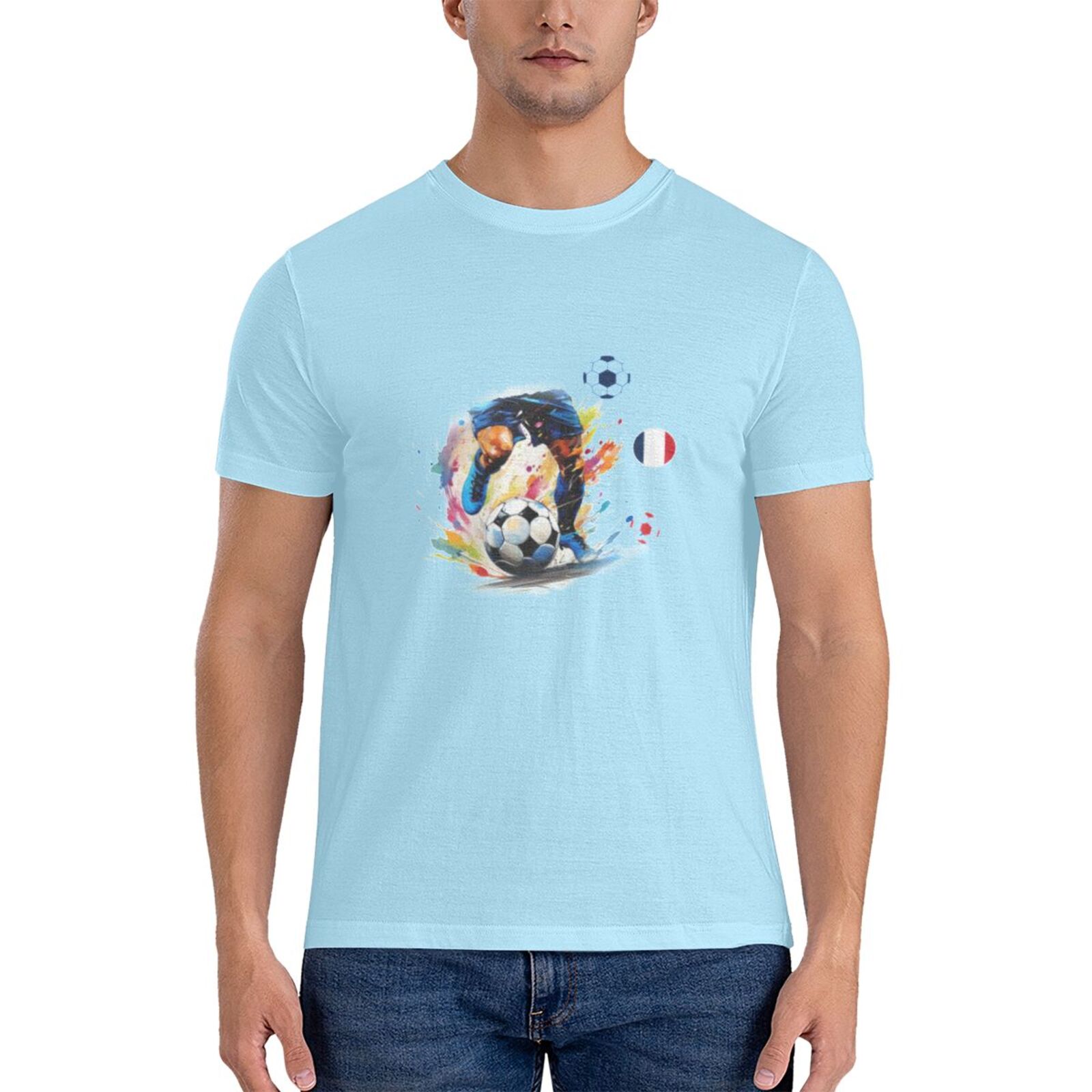 Men's France EURO 2024 Basic Short Sleeve T-Shirt BST1749 - Soccerfana