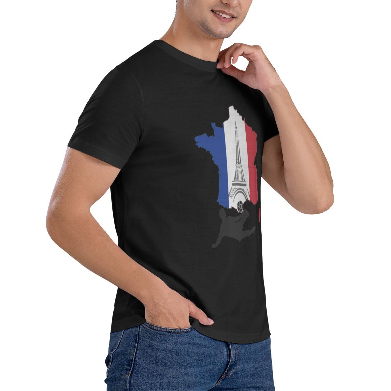 Men's France EURO 2024 Basic Short Sleeve T-Shirt BST1772 - Soccerfana