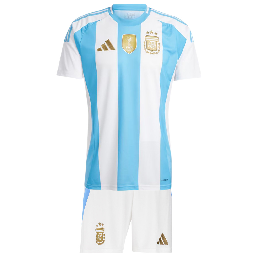 Kid's Argentina Home Jersey+Shorts Copa America 2024 - Soccerfana