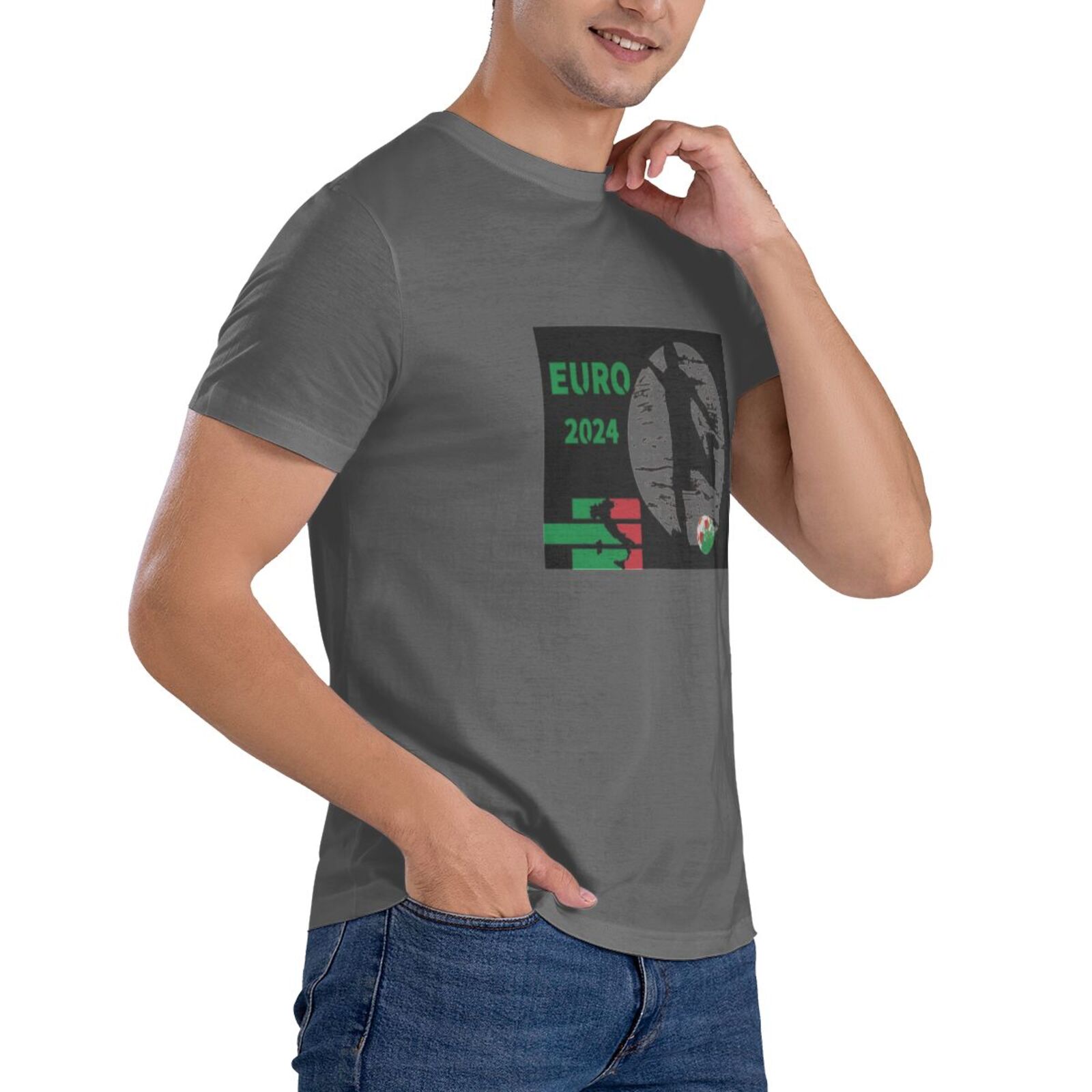 Men's Italy EURO 2024 Basic Short Sleeve T-Shirt BST1751 - Soccerfana
