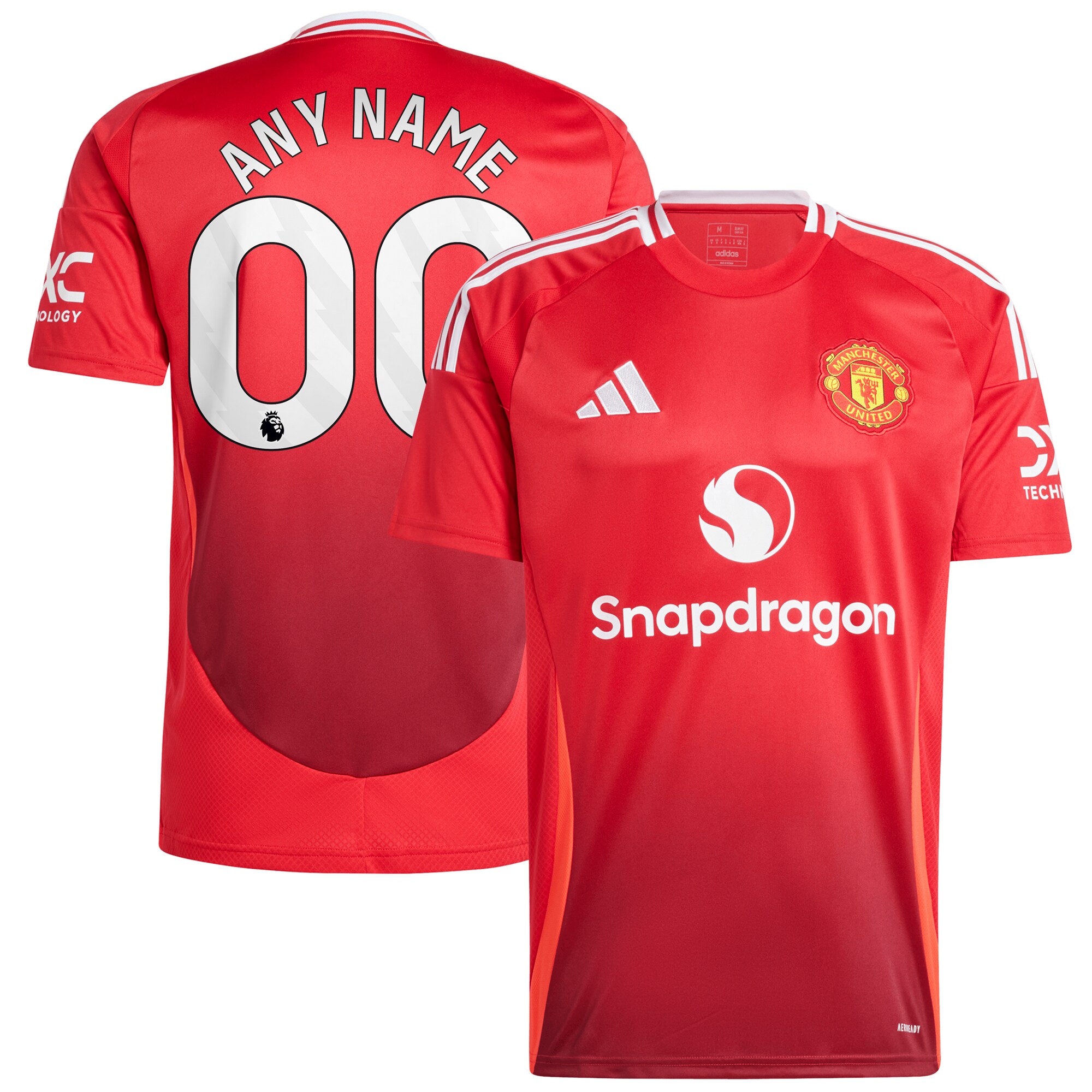Men's Red Manchester United 2024/25 Home Replica Custom Jersey - Soccerfana