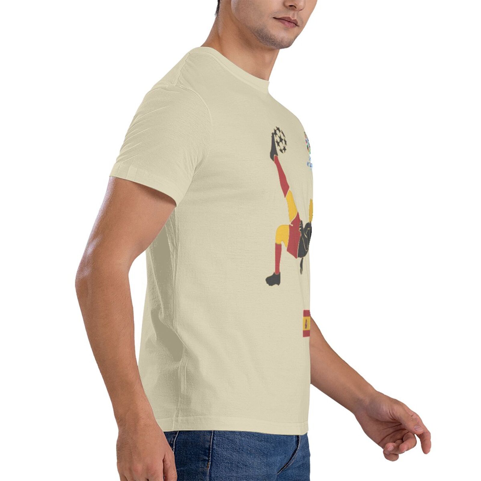 Men's Spain EURO 2024 Basic Short Sleeve T-Shirt BST1724 - Soccerfana
