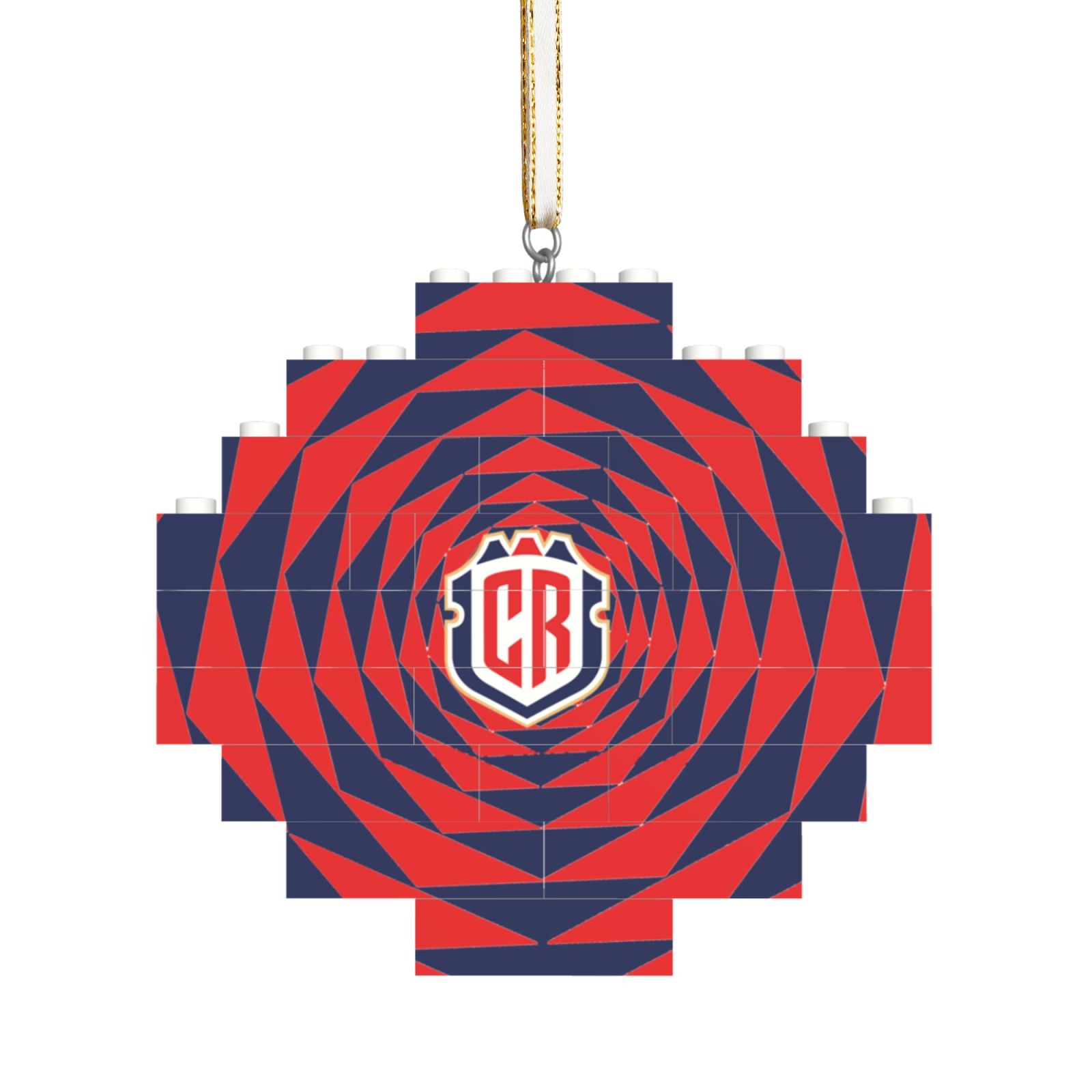 Costa Rica Building Block Puzzle Ornament BBP2016 - Soccerfana