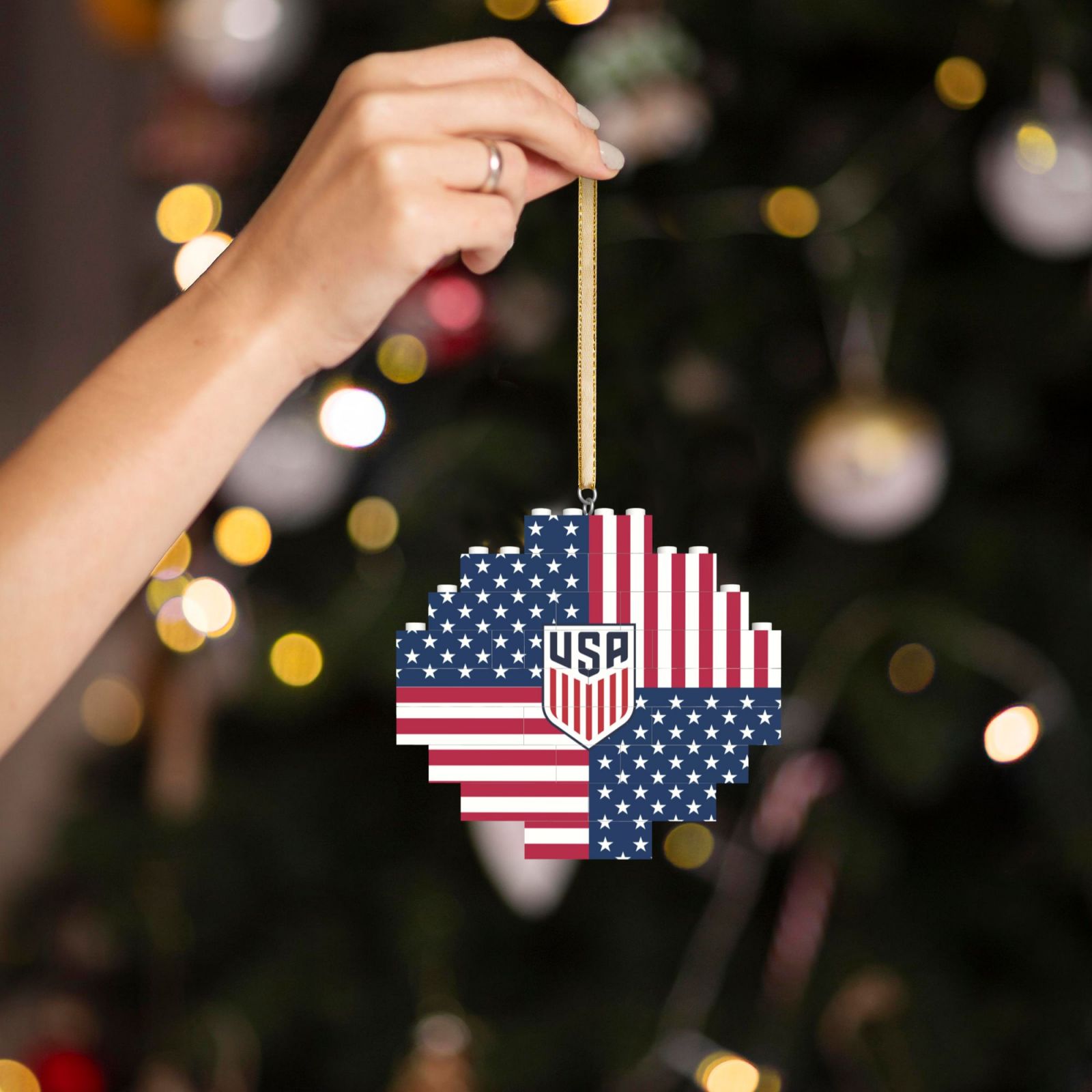 USMNT Building Block Puzzle Ornament BBP2029 - Soccerfana