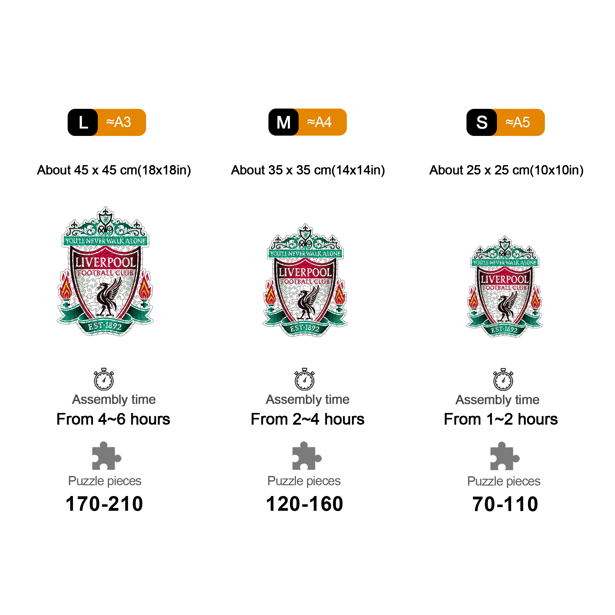 Liverpool Logo Wooden Jigsaw Puzzle - Soccerfana