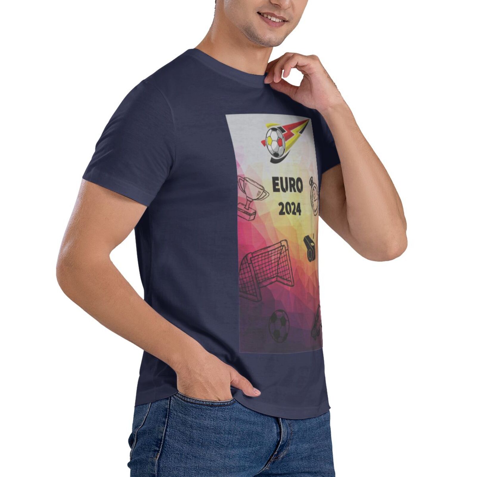 Men's Germany EURO 2024 Basic Short Sleeve T-Shirt BST1771 - Soccerfana