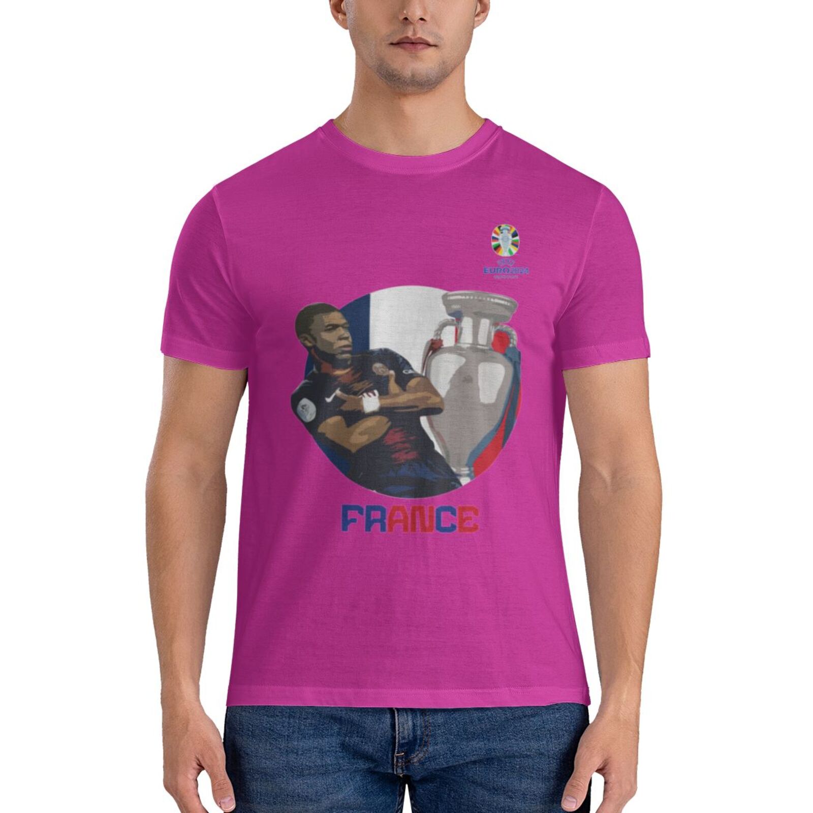 Men's France EURO 2024 Basic Short Sleeve T-Shirt BST1729 - Soccerfana