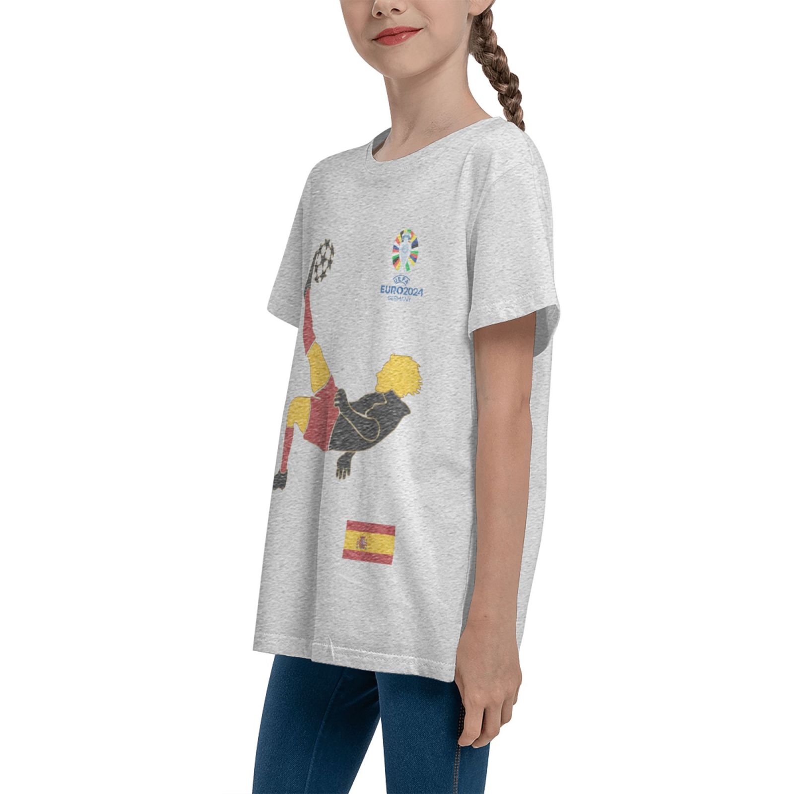 Kid's Spain EURO 2024 Teenage T-shirt TET1726 - Soccerfana