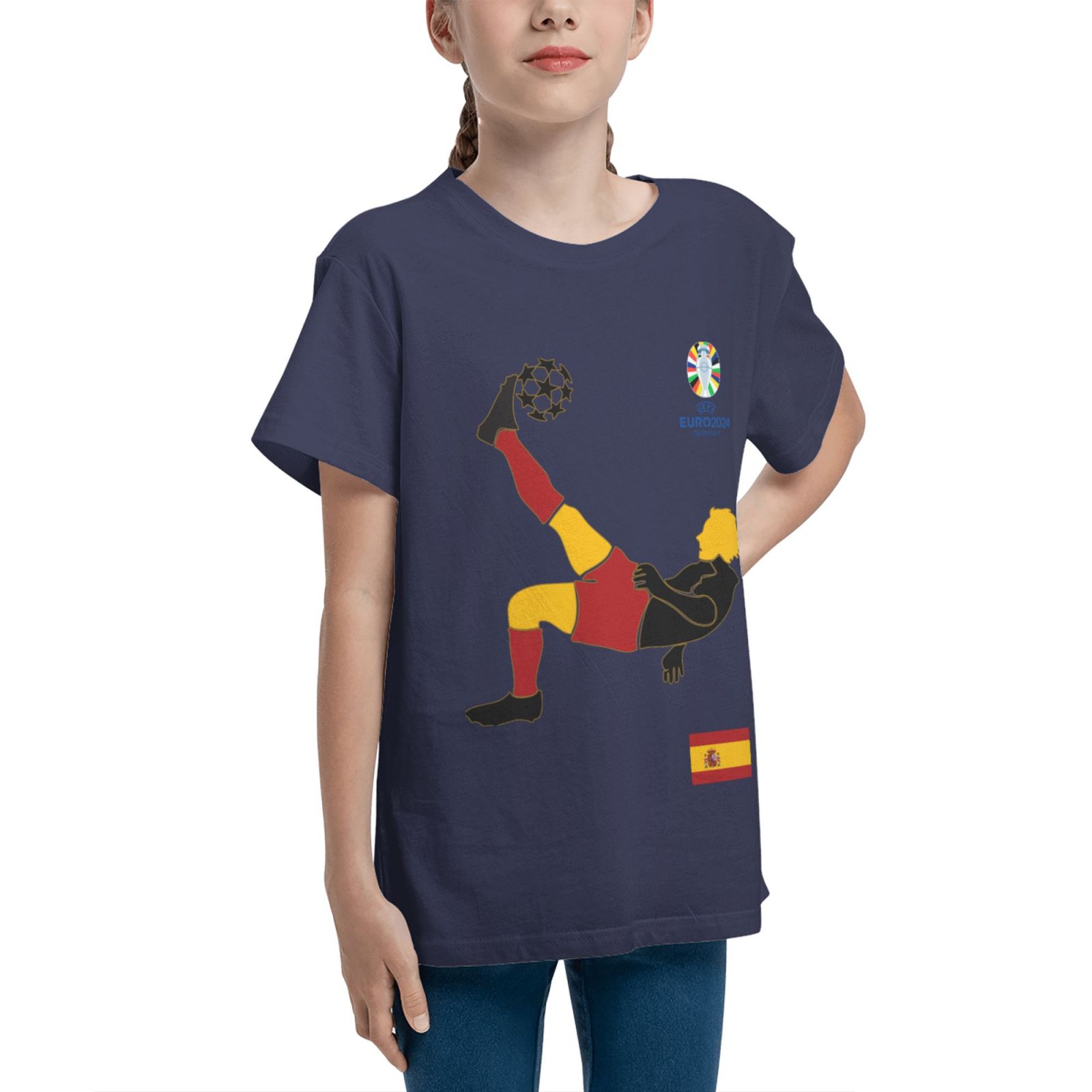 Kid's Spain EURO 2024 Teenage T-shirt TET1726 - Soccerfana