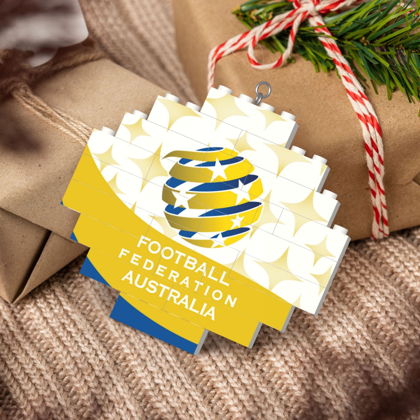 Australia Building Block Puzzle Ornament BBP2202 - Soccerfana