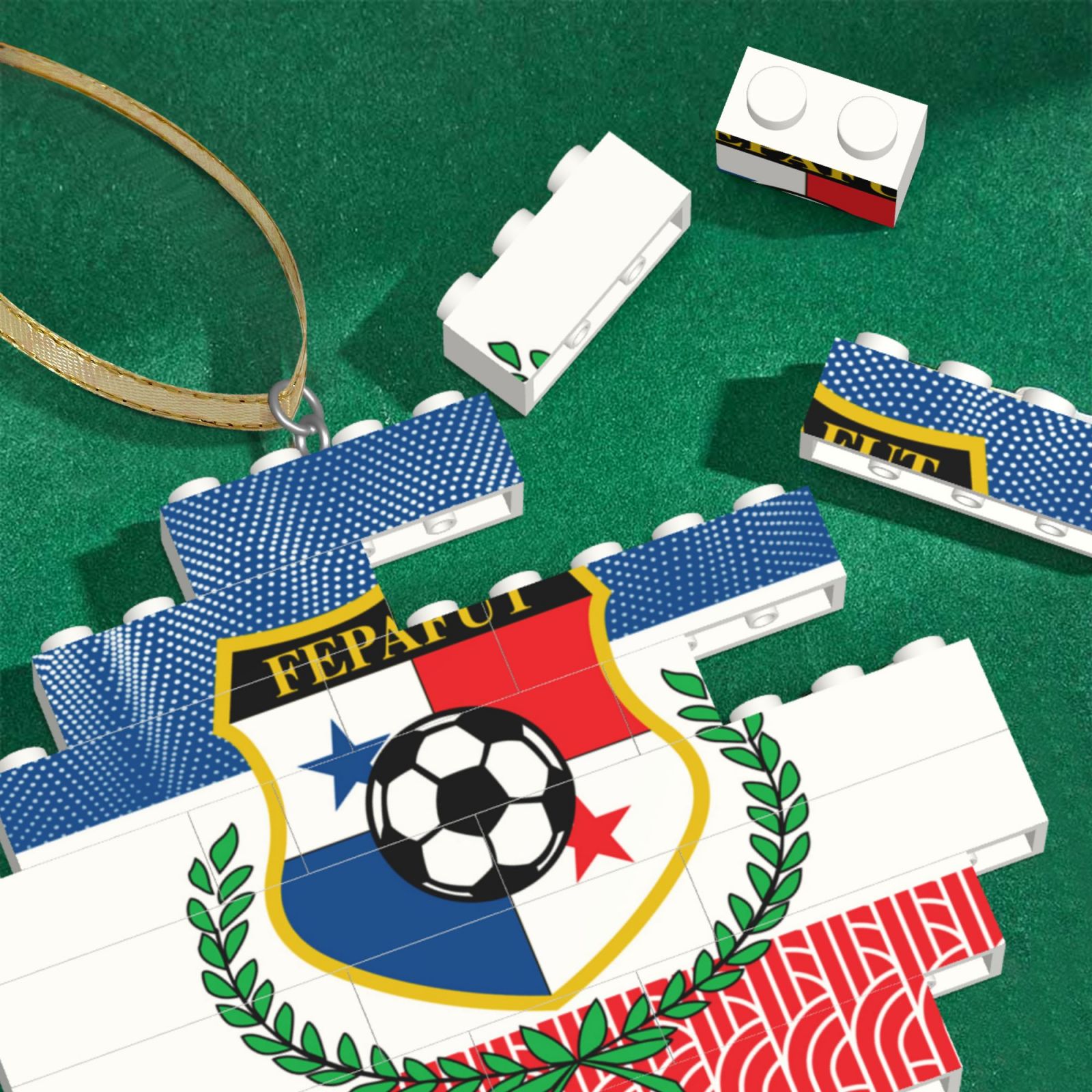 Panama Building Block Puzzle Ornament BBP2190 - Soccerfana