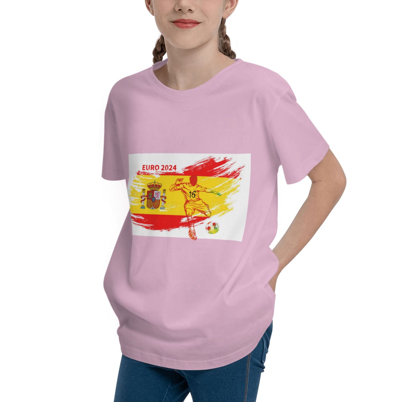 Kid's Spain EURO 2024 Teenage T-shirt TET1758 - Soccerfana