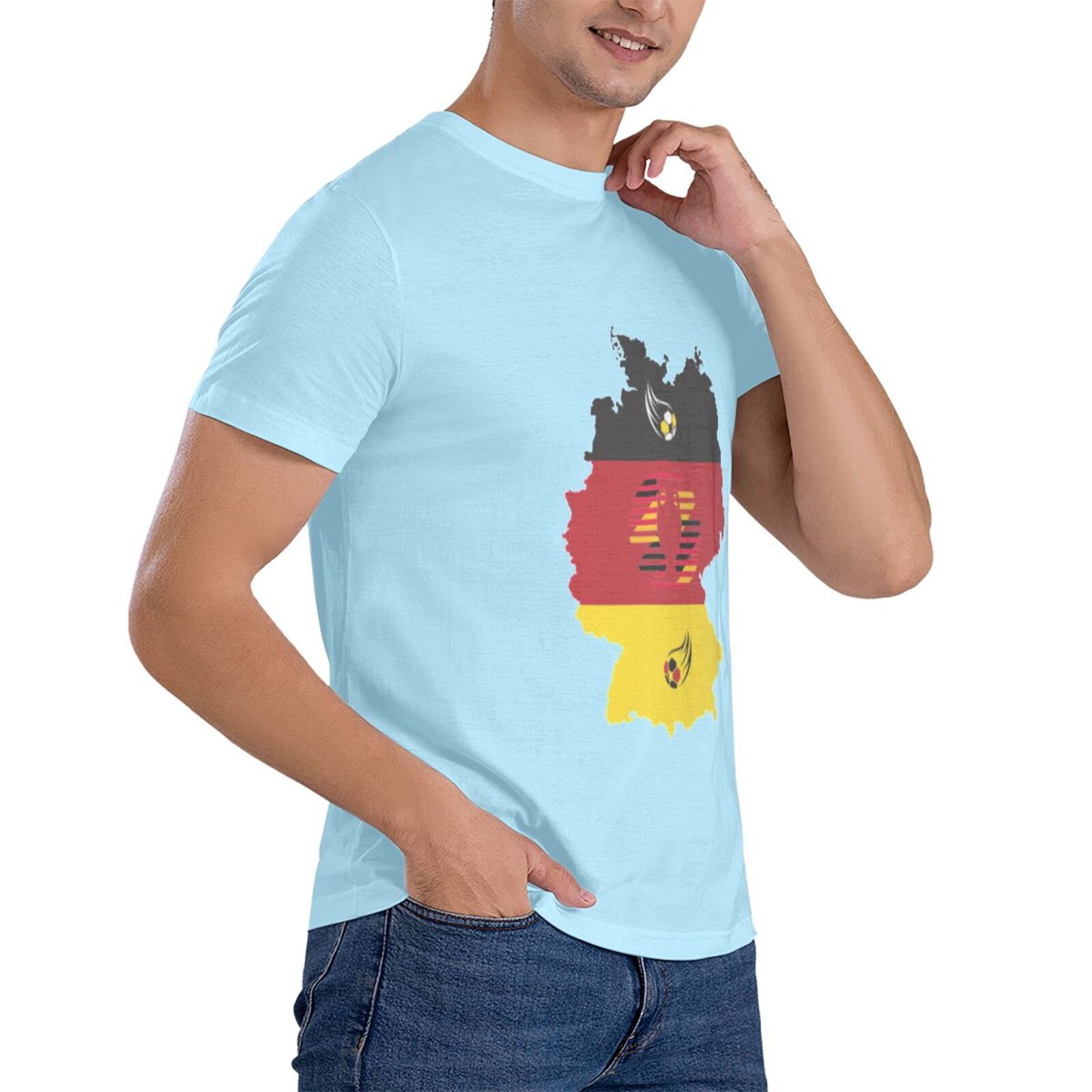 Men's Germany EURO 2024 Basic Short Sleeve T-Shirt BST1770 - Soccerfana