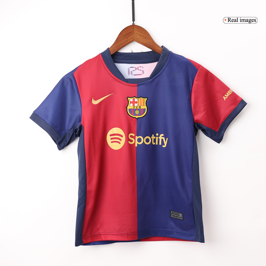 Kid's Barcelona Home Jersey+Shorts 2024/25 - Soccerfana