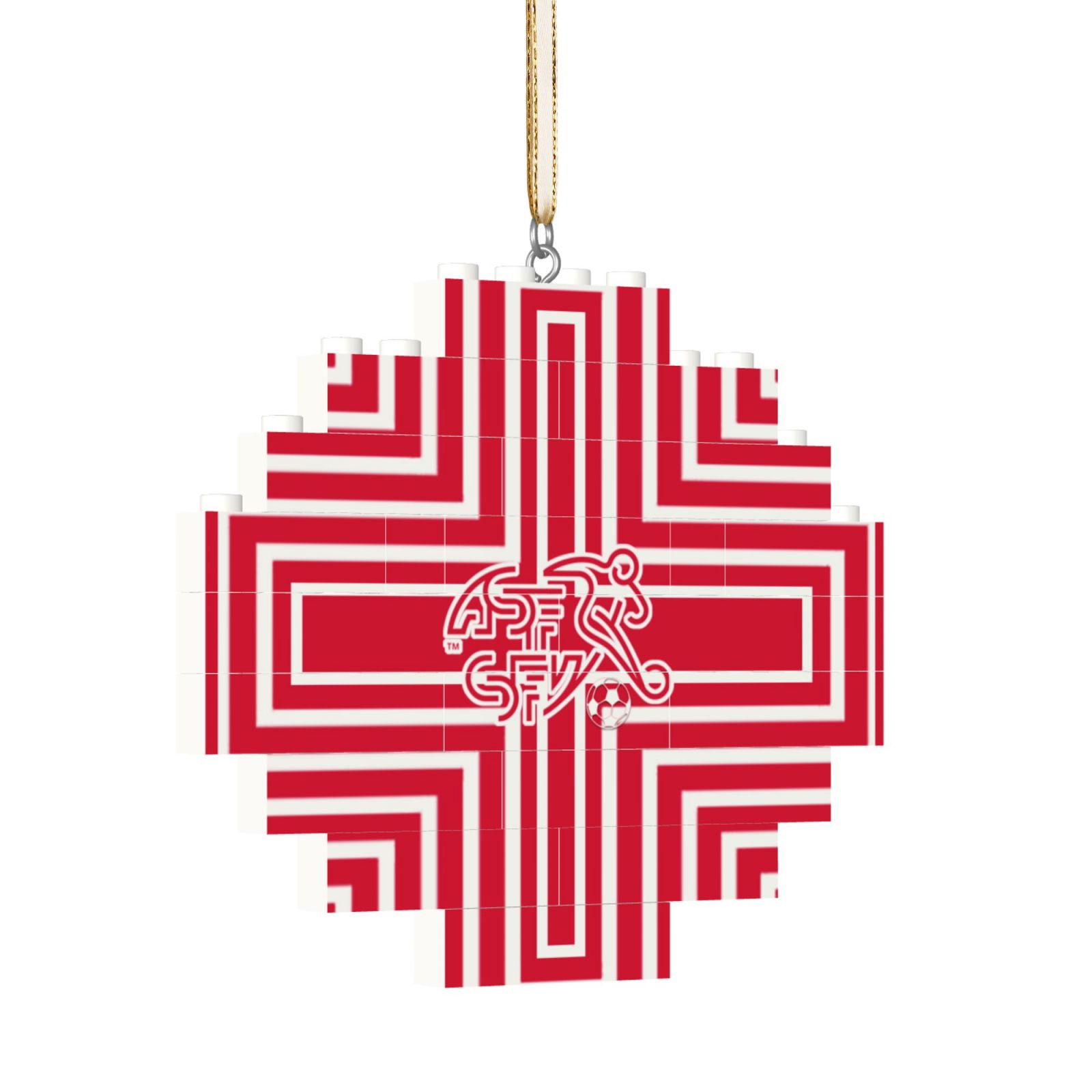 Switzerland Building Block Puzzle Ornament BBP2028 - Soccerfana