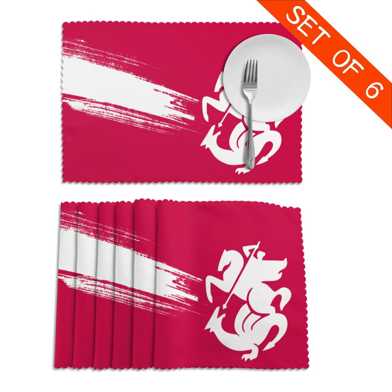 Georgia Placemat Set Of 6 PFD2054 - Soccerfana