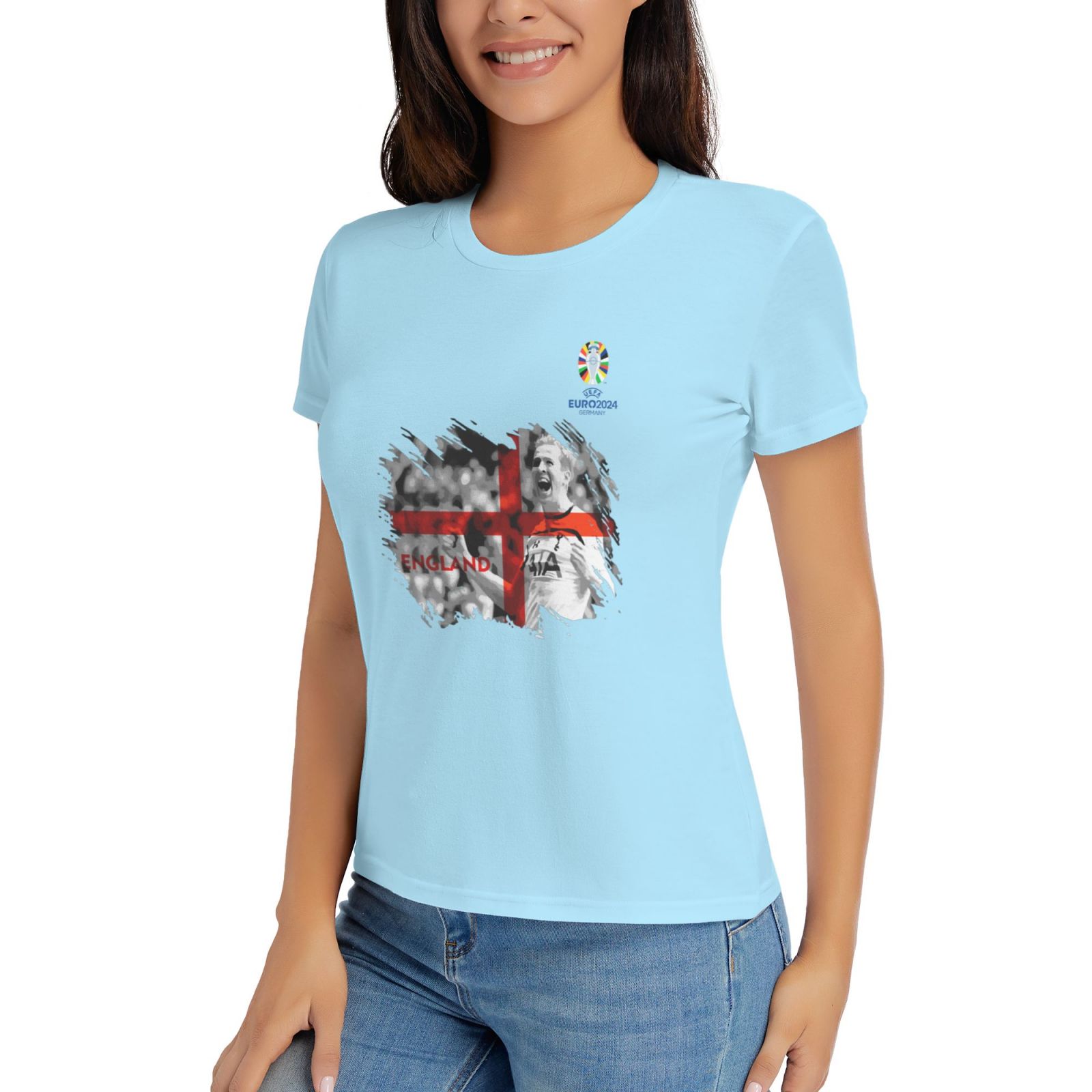 Woman's England EURO 2024 Basic Short Sleeve T-Shirt WBT1712 - Soccerfana