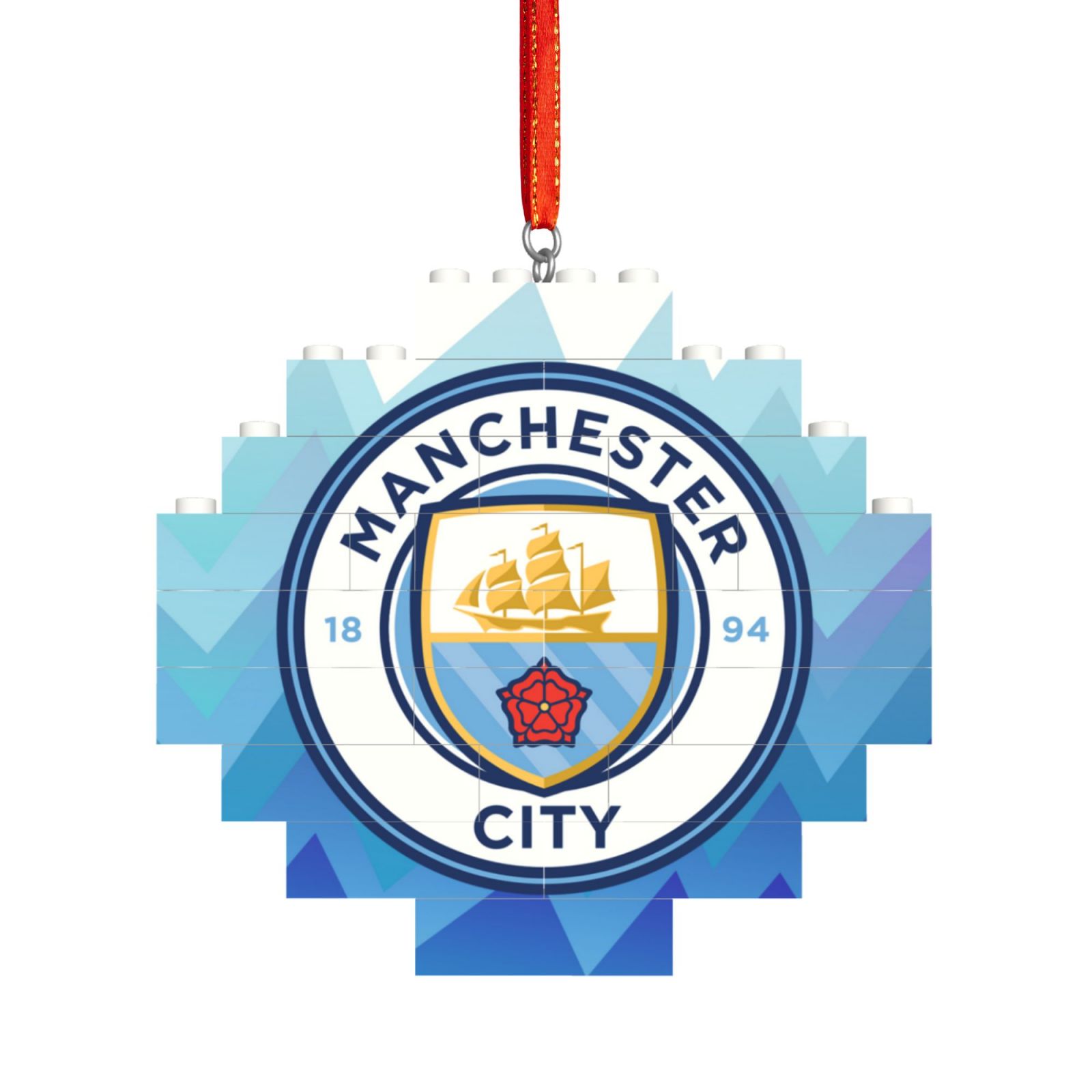 Manchester City Building Block Puzzle Ornament BBP2176 - Soccerfana
