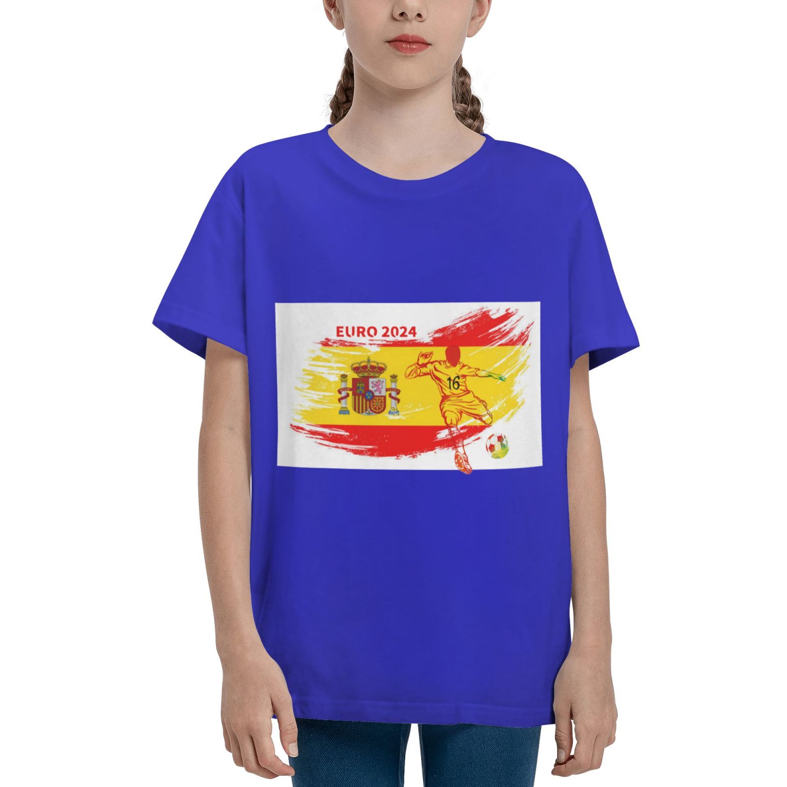 Kid's Spain EURO 2024 Teenage T-shirt TET1758 - Soccerfana