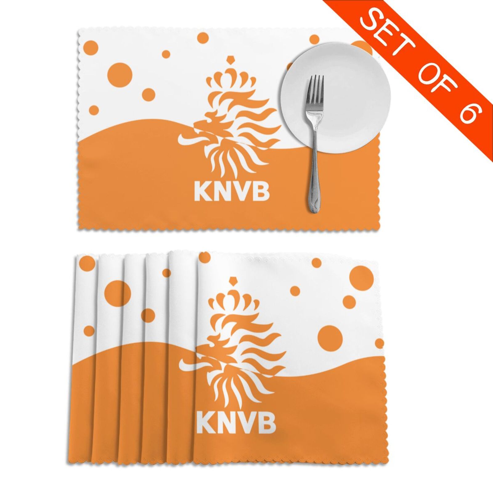 Netherlands Placemat Set Of 6 PFD2055 - Soccerfana