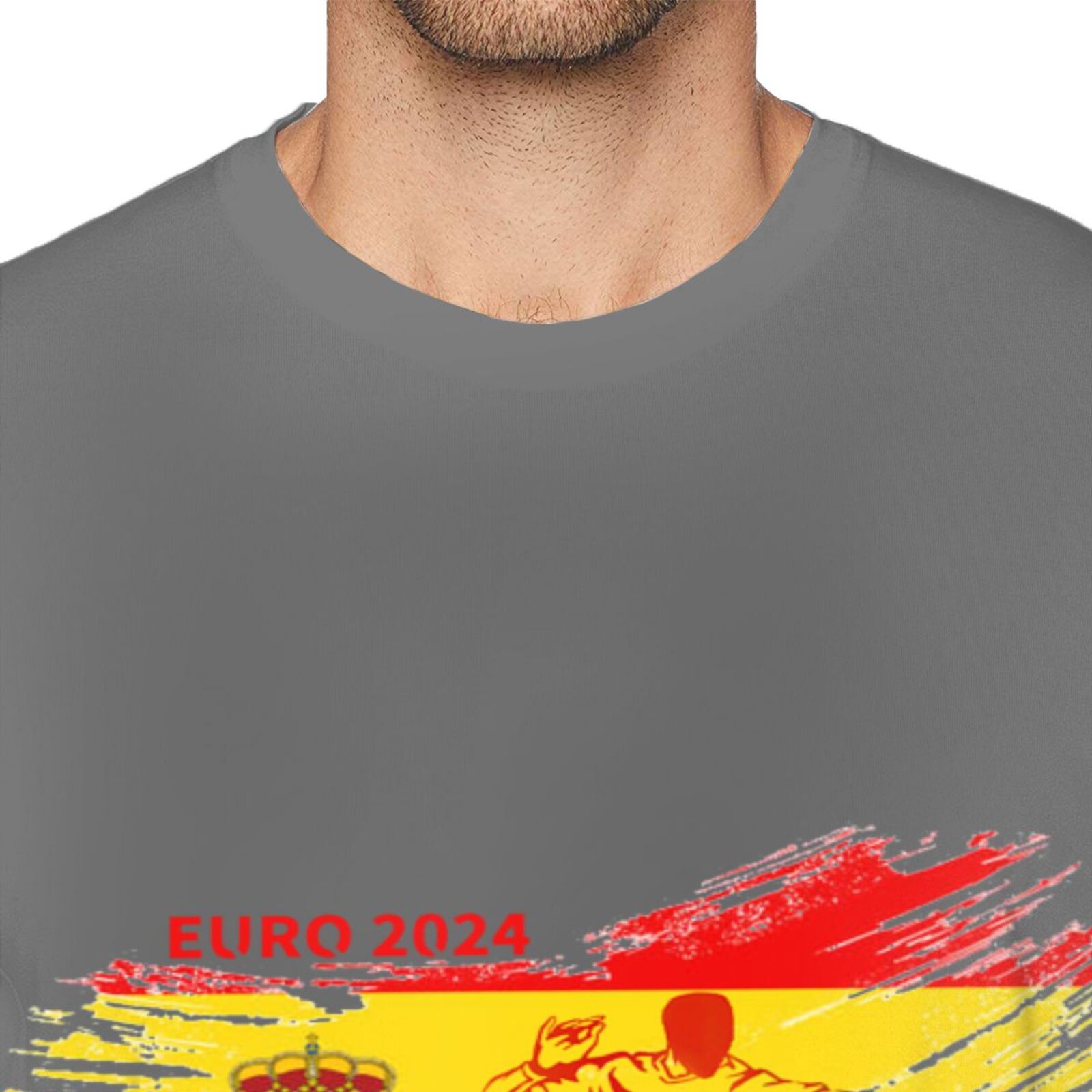 Men's Spain EURO 2024 Basic Short Sleeve T-Shirt BST1752 - Soccerfana