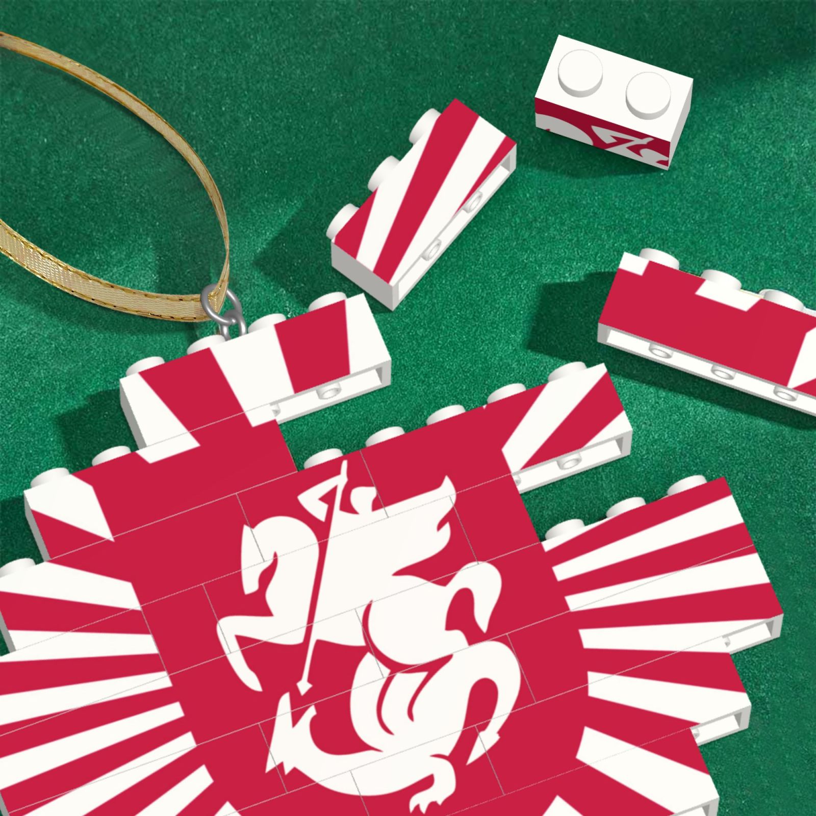 Georgia Building Block Puzzle Ornament BBP2107 - Soccerfana