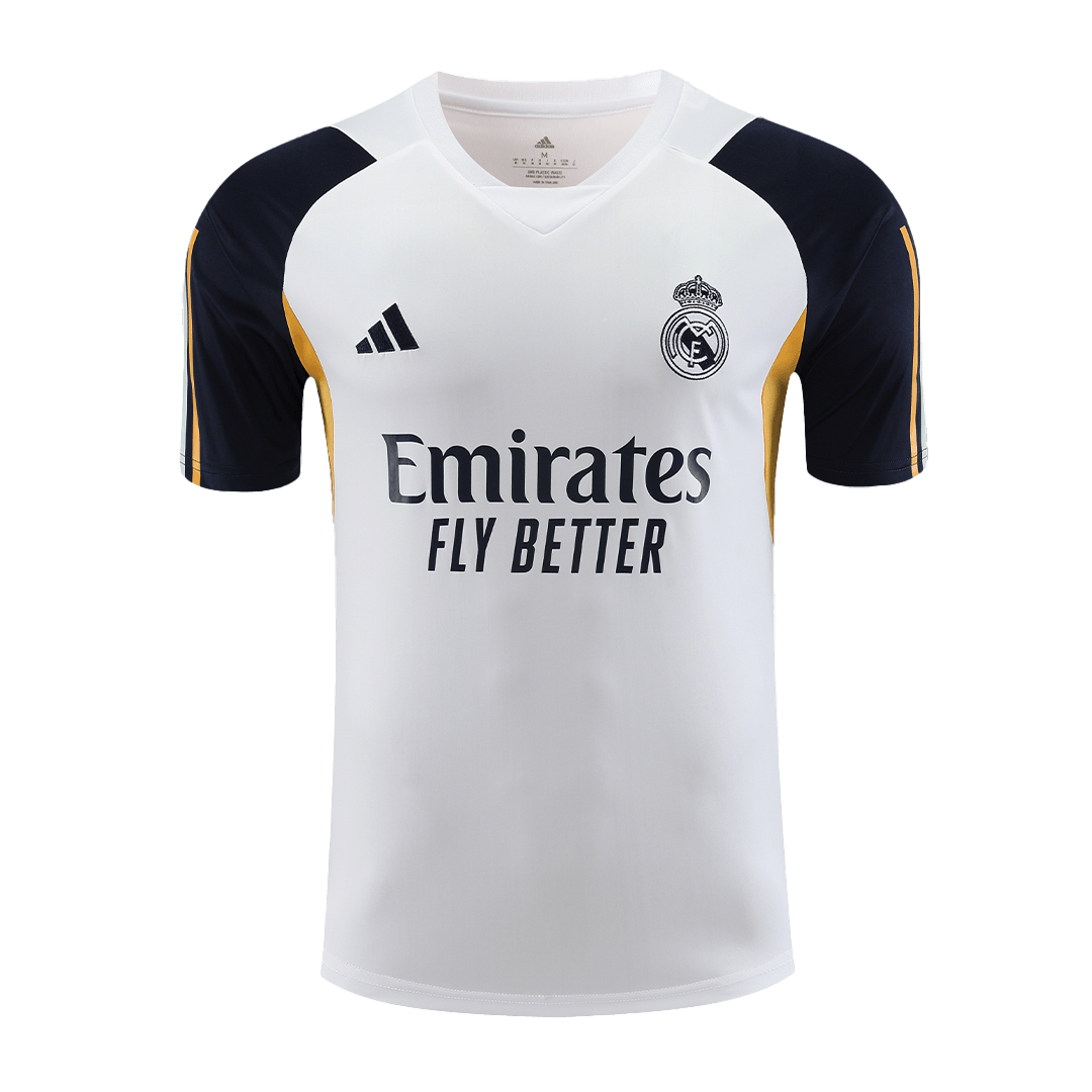 Real Madrid White Pre-Match Jersey 23/24 - Soccerfana