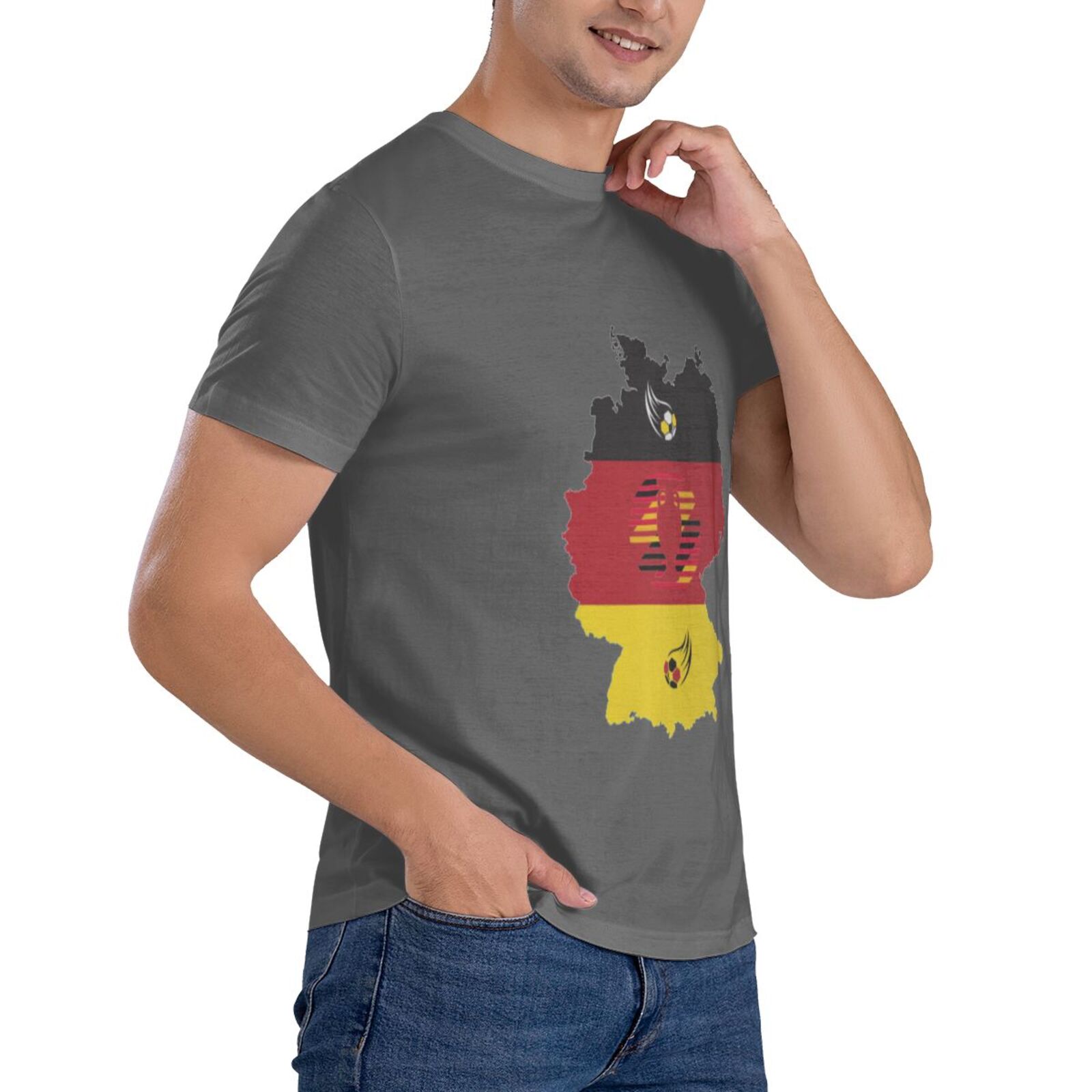 Men's Germany EURO 2024 Basic Short Sleeve T-Shirt BST1770 - Soccerfana