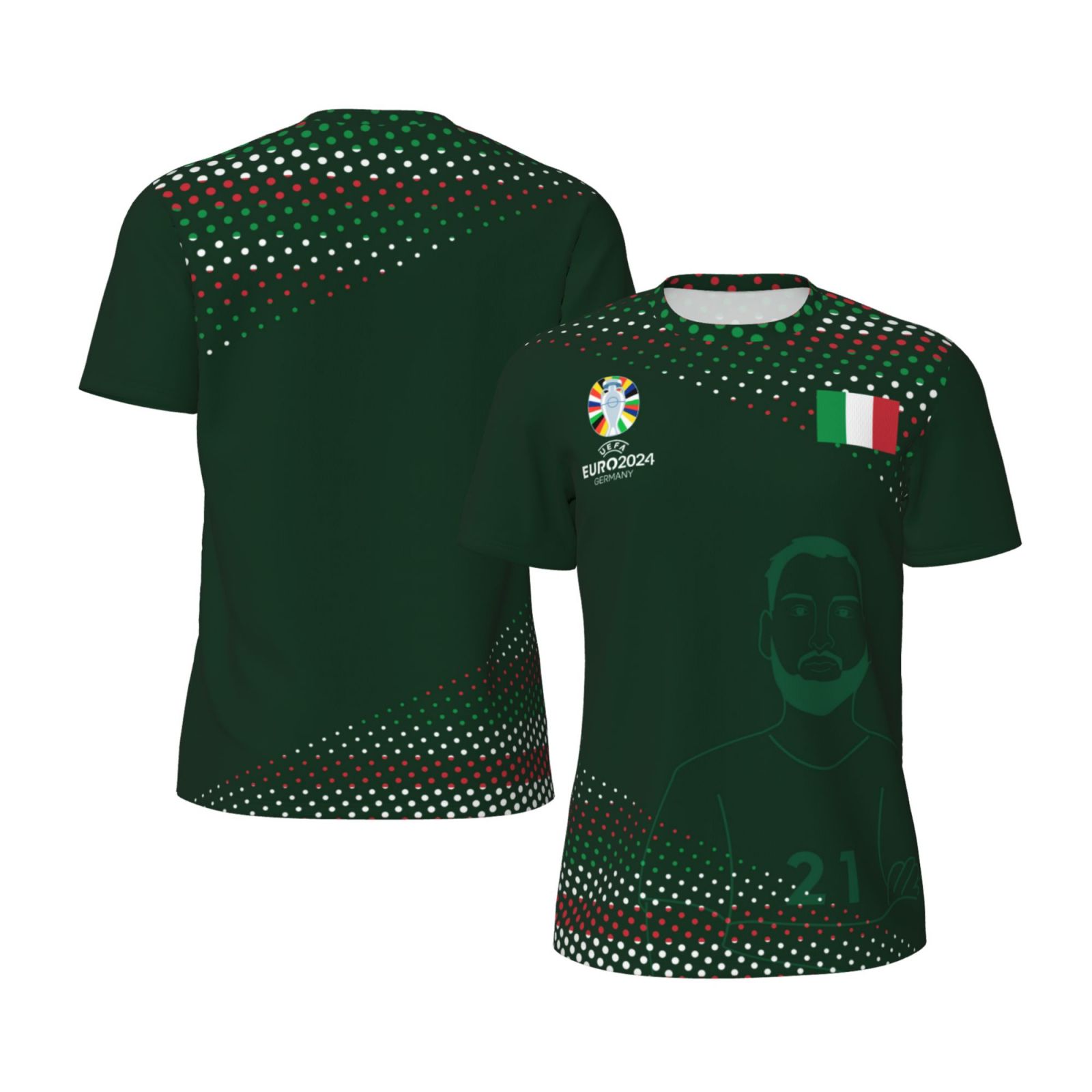 Men's Italy EURO 2024 Short Sleeved Mesh T-Shirt SMT1743 - Soccerfana