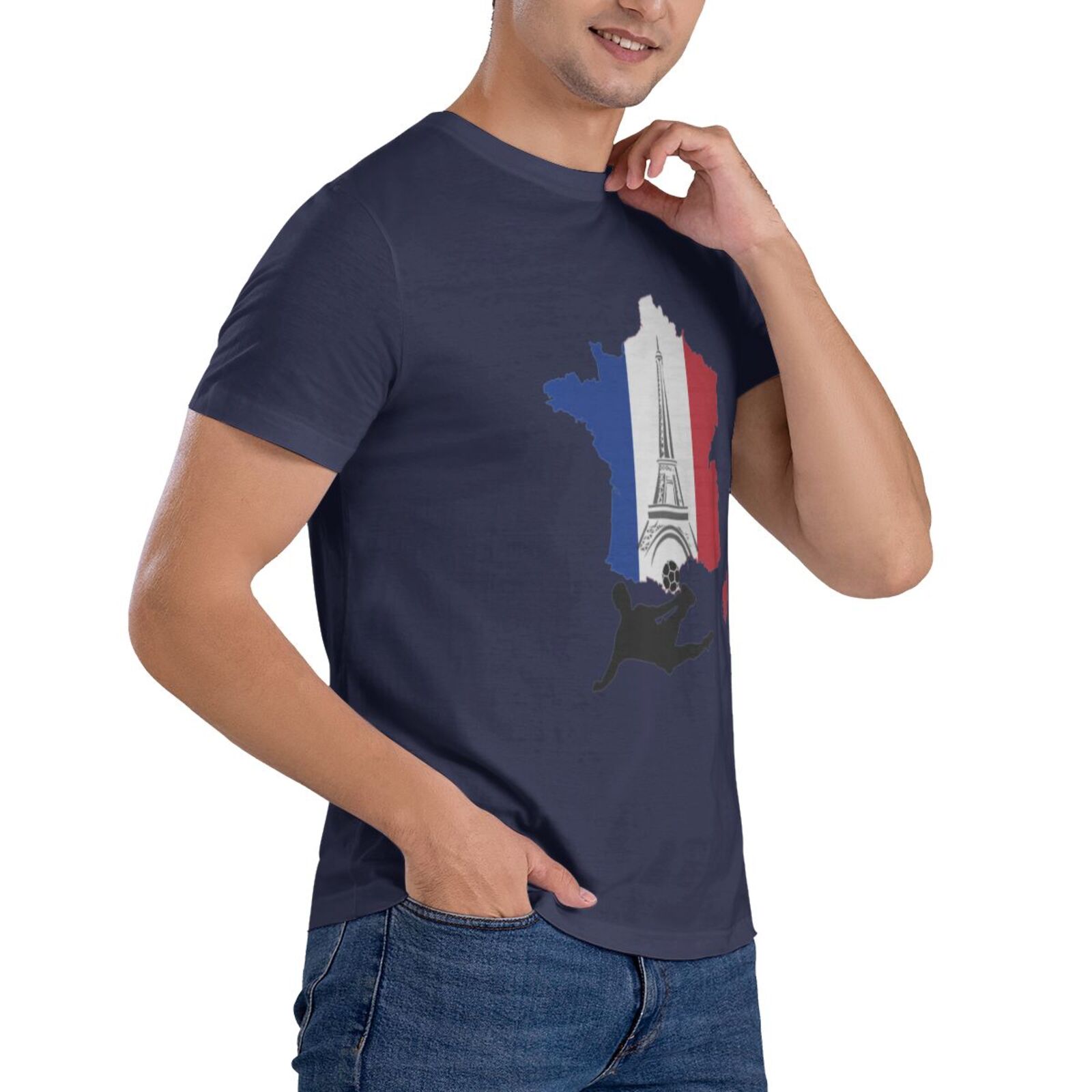 Men's France EURO 2024 Basic Short Sleeve T-Shirt BST1772 - Soccerfana