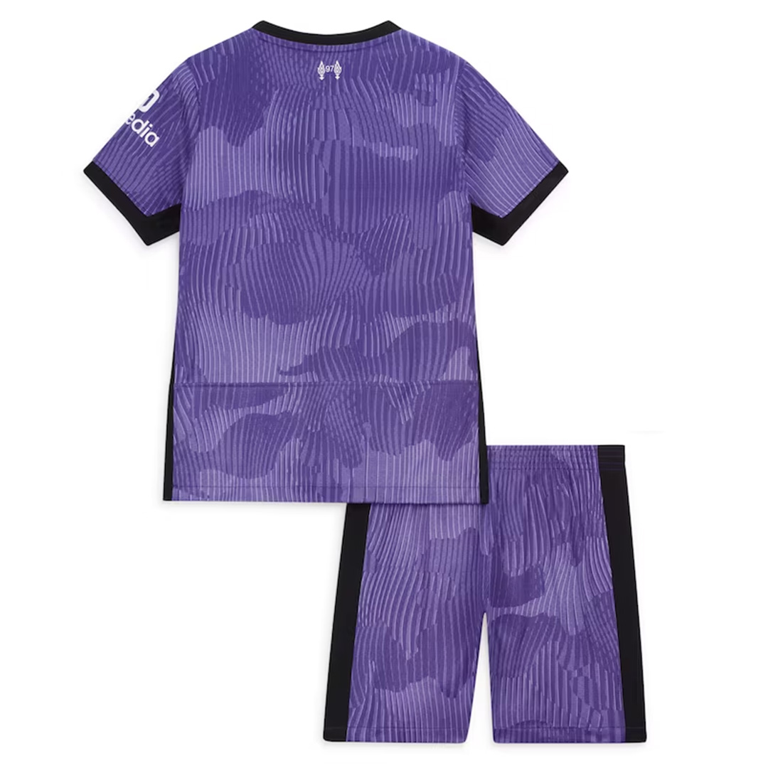 Kid's Liverpool Third Jersey+Shorts 23/24 - Soccerfana