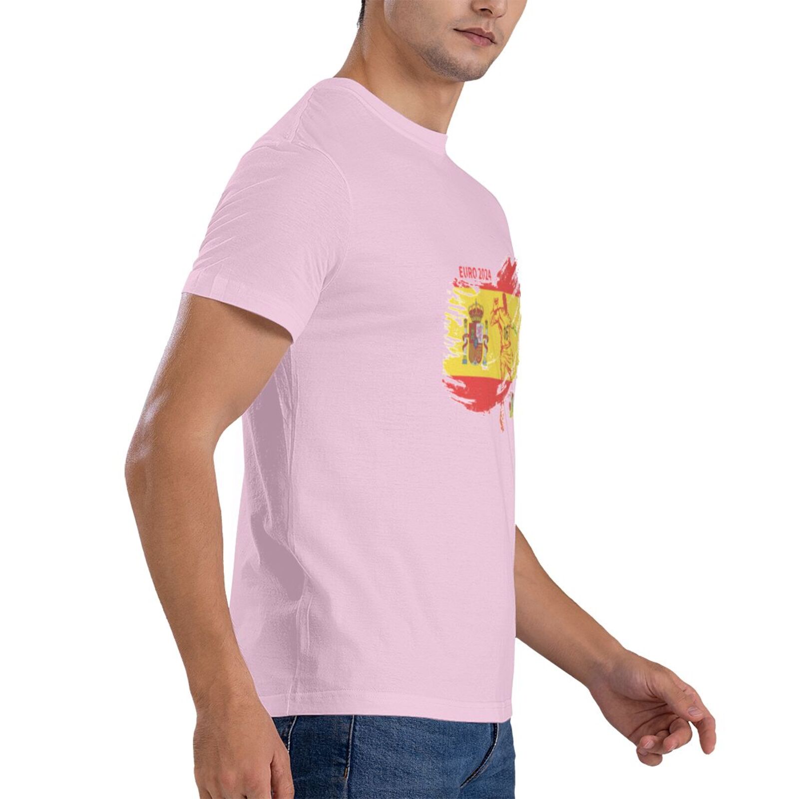 Men's Spain EURO 2024 Basic Short Sleeve T-Shirt BST1752 - Soccerfana