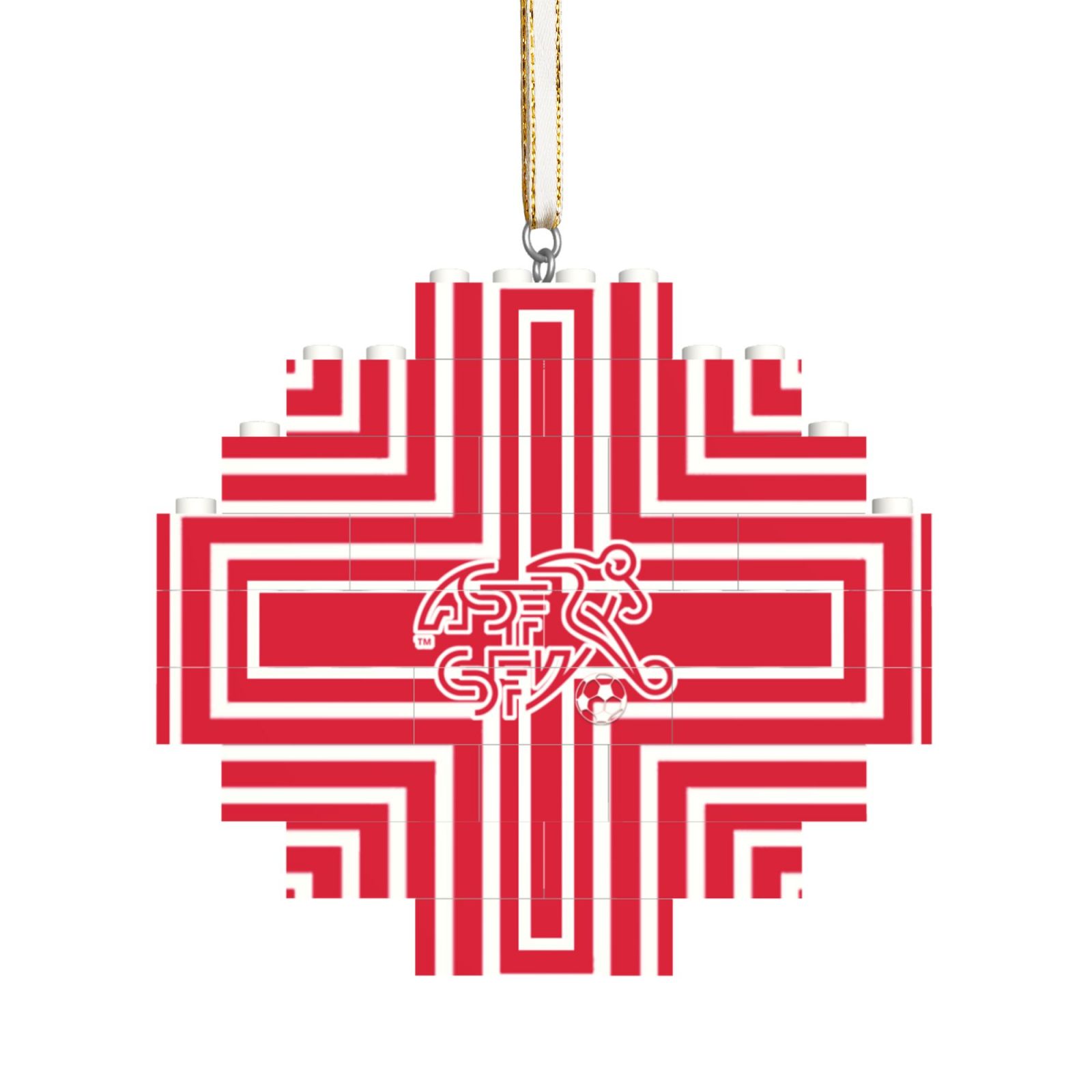 Switzerland Building Block Puzzle Ornament BBP2028 - Soccerfana