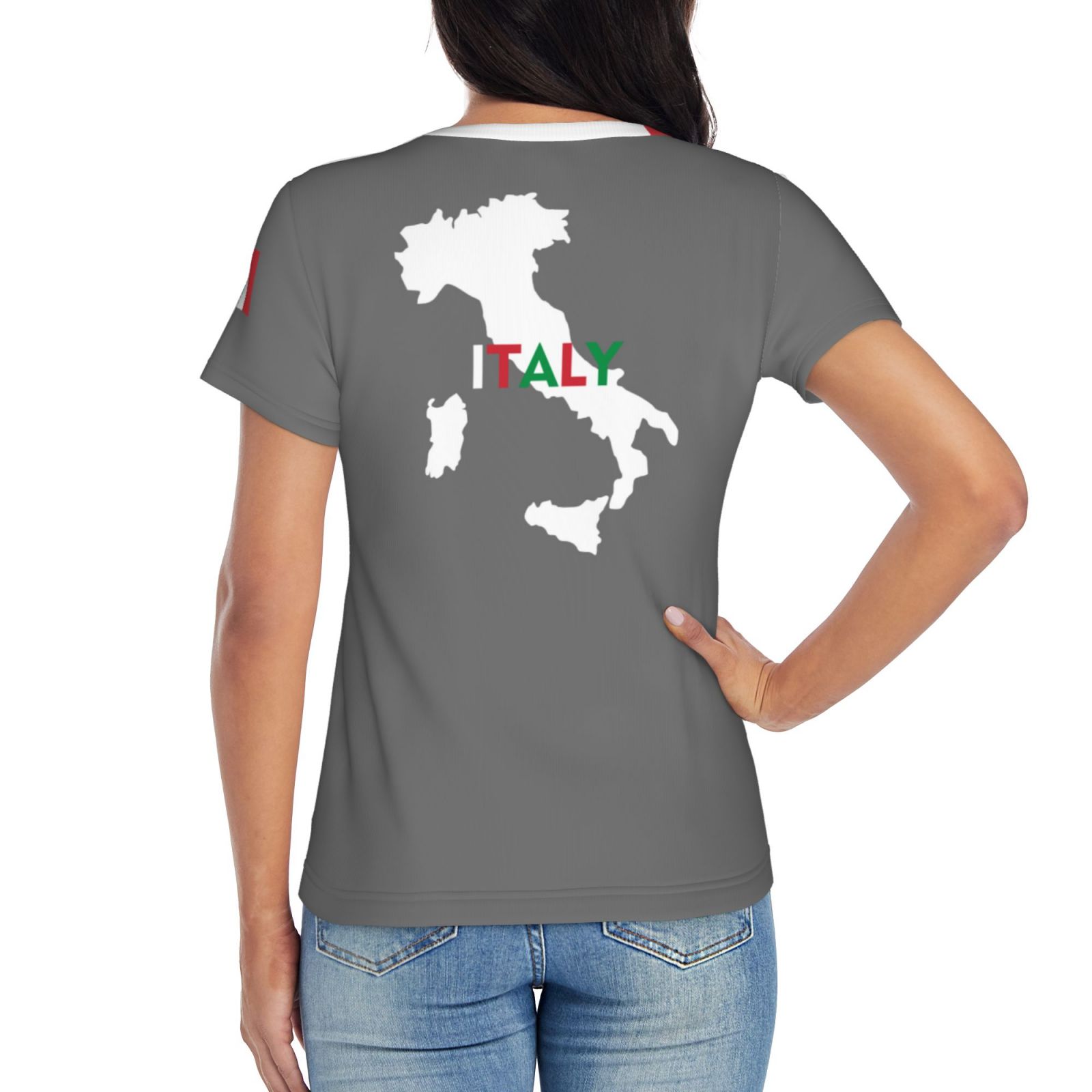 Women's Italy EURO 2024 Short Sleeve T-Shirt WST1688 - Soccerfana