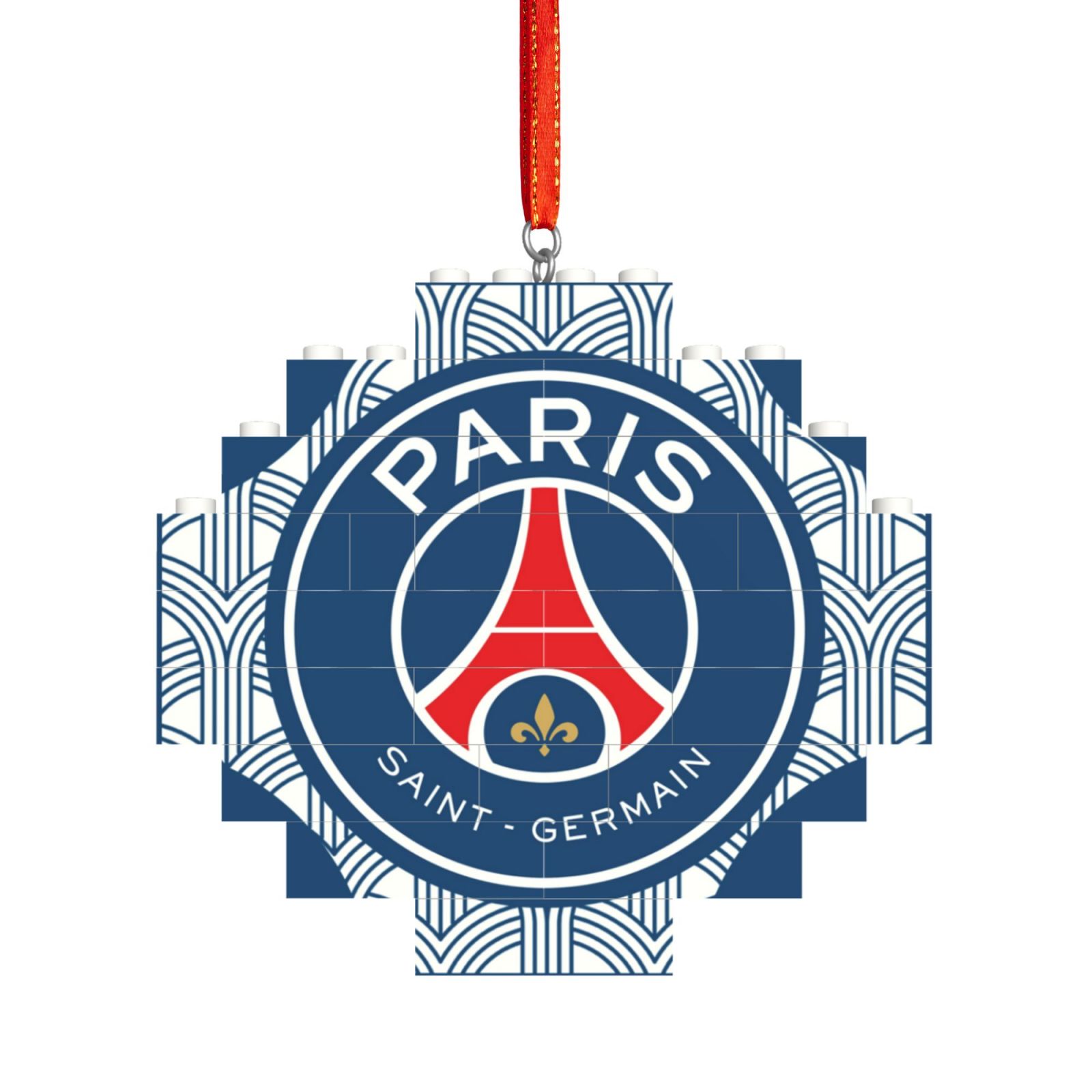 Paris Saint-Germain Building Block Puzzle Ornament BBP2188 - Soccerfana