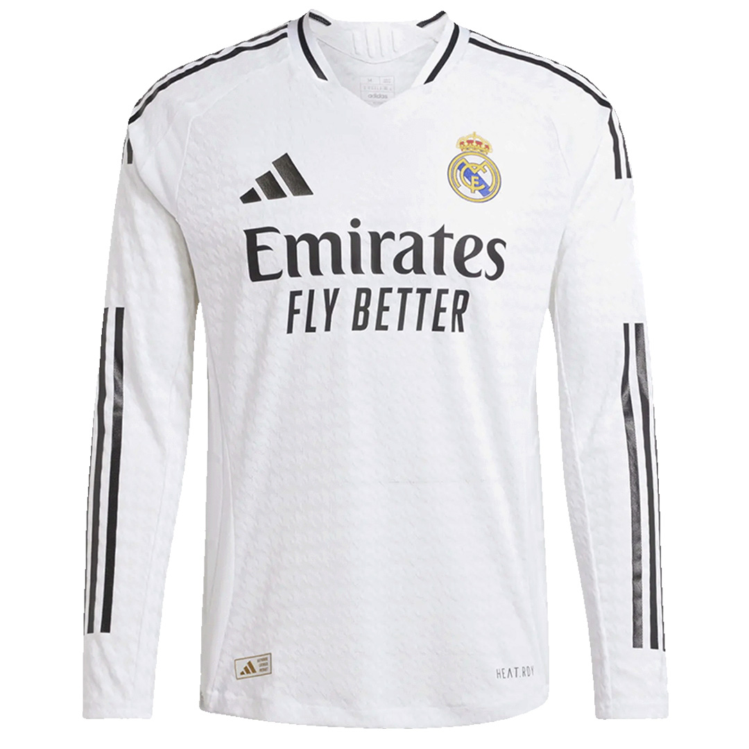 Real Madrid Home Long Sleeve Jersey Player Version 2024/25 - Soccerfana