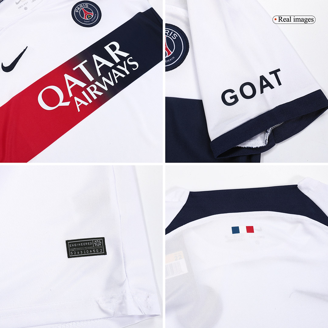 Kid's Paris Saint-Germain Away Jersey+Shorts 23/24 - Soccerfana