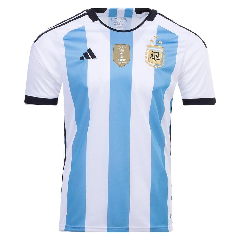 Argentina Champions Home Jersey World Cup 2022 - 3 Stars - Soccerfana
