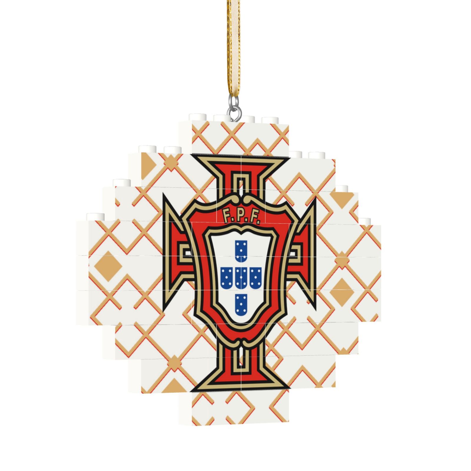 Portugal Building Block Puzzle Ornament BBP2178 - Soccerfana