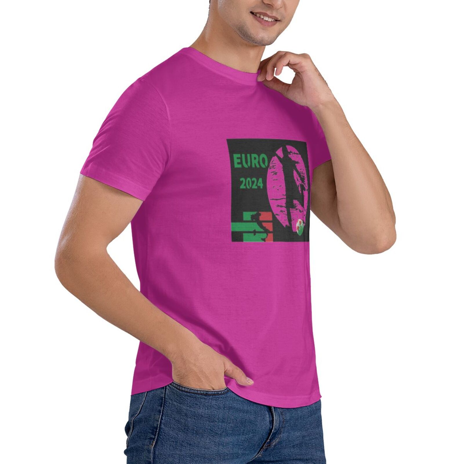 Men's Italy EURO 2024 Basic Short Sleeve T-Shirt BST1751 - Soccerfana