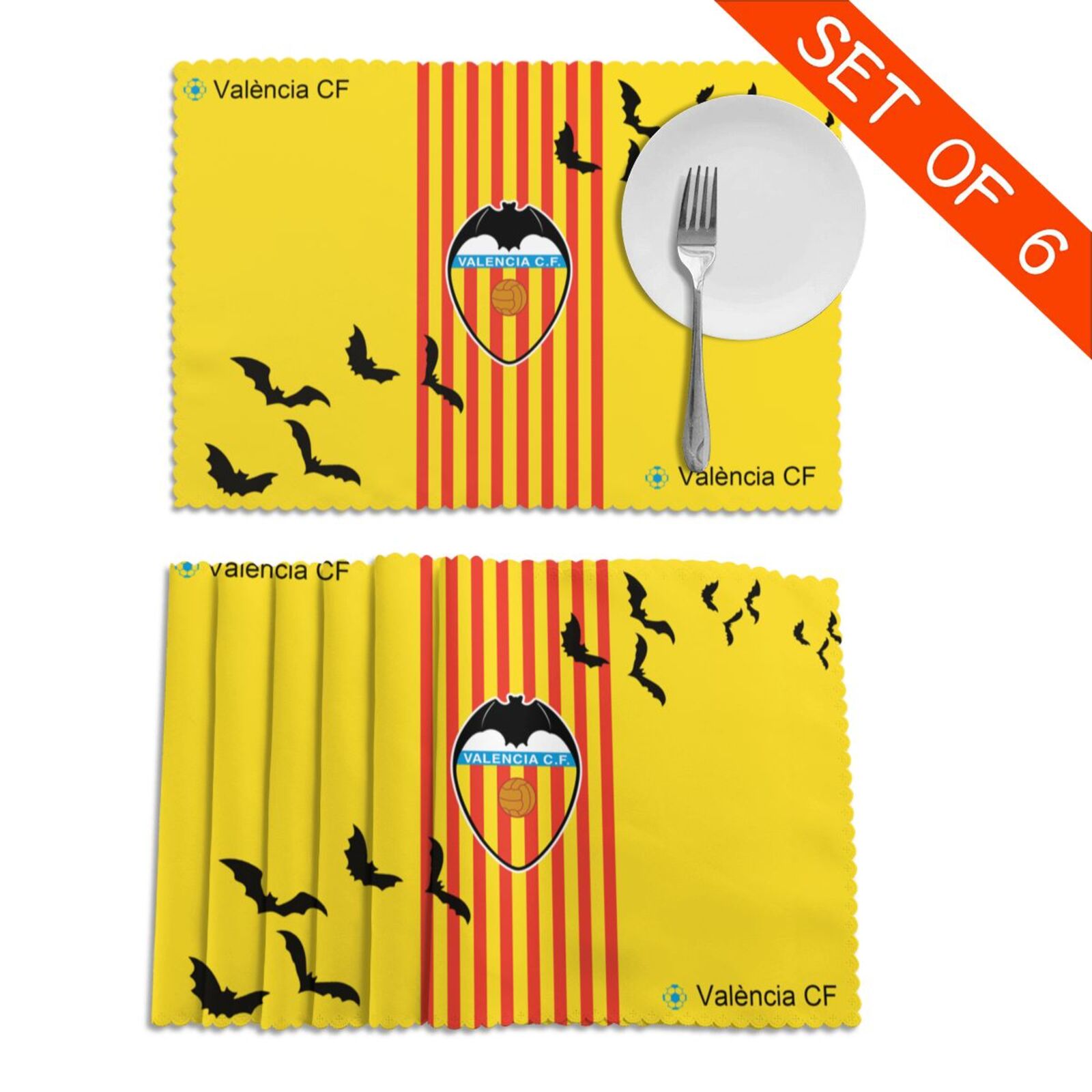 Valencia Placemat Set Of 6 PFD2286 - Soccerfana