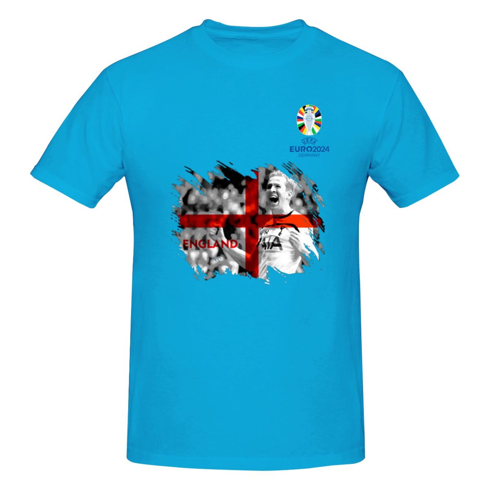 Men's England EURO 2024 Basic Short Sleeve T-Shirt BST1713 - Soccerfana